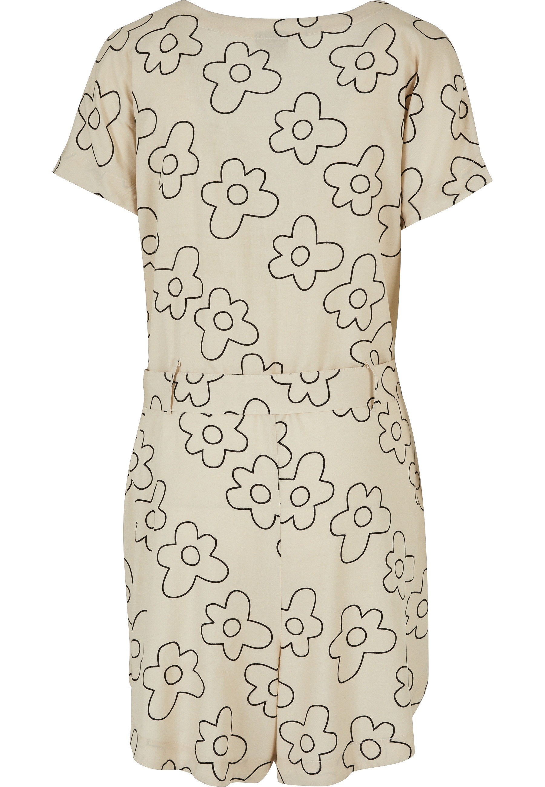 URBAN CLASSICS Jumpsuit »Urban Classics Damen Ladies Short Viscose Belt Jumpsuit« 1 Stk.