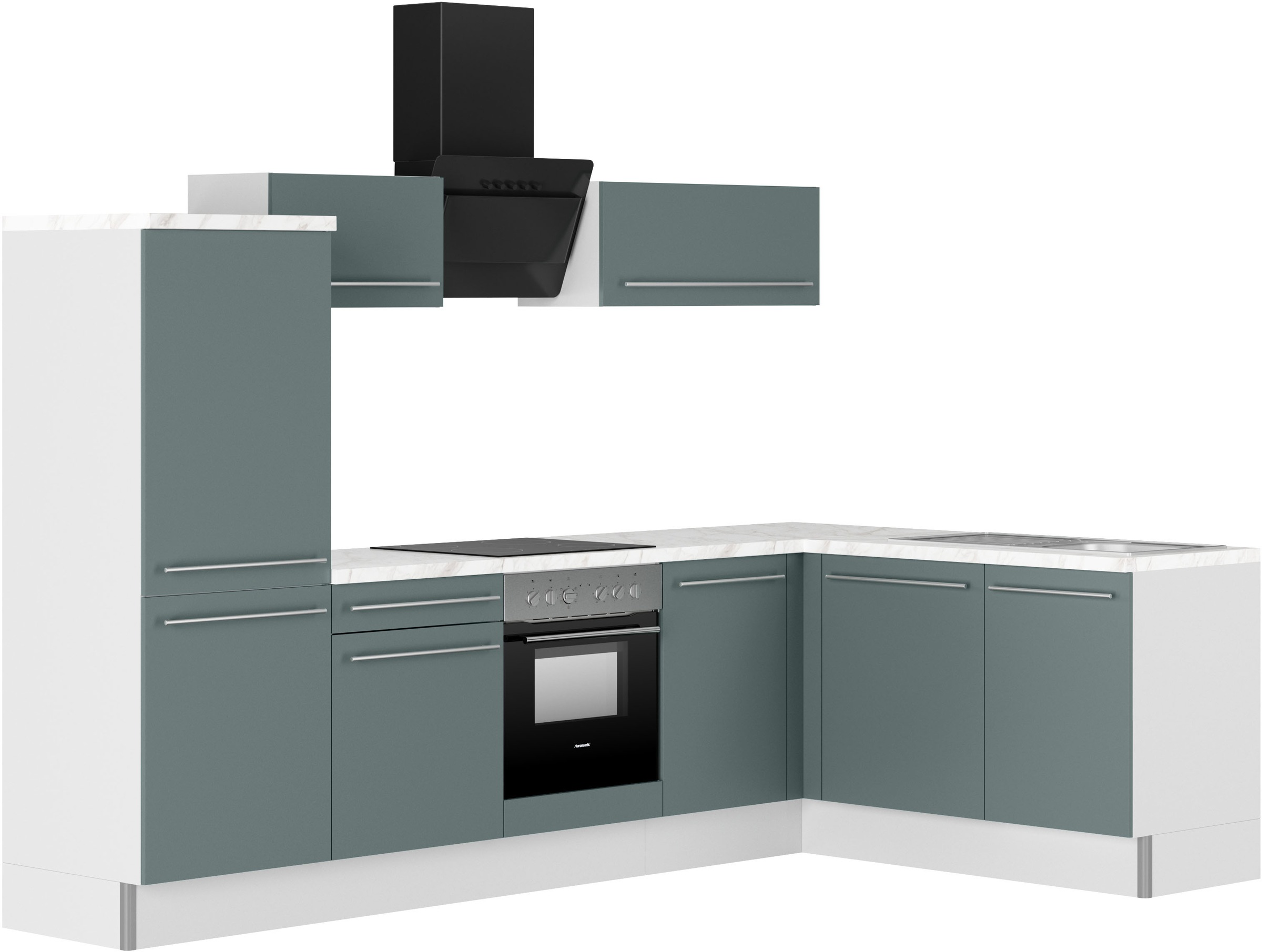 KOCHSTATION Küche "KS-Bern2", Stellmaße 295 x 175 cm, wahlweise mit E-Gerät günstig online kaufen