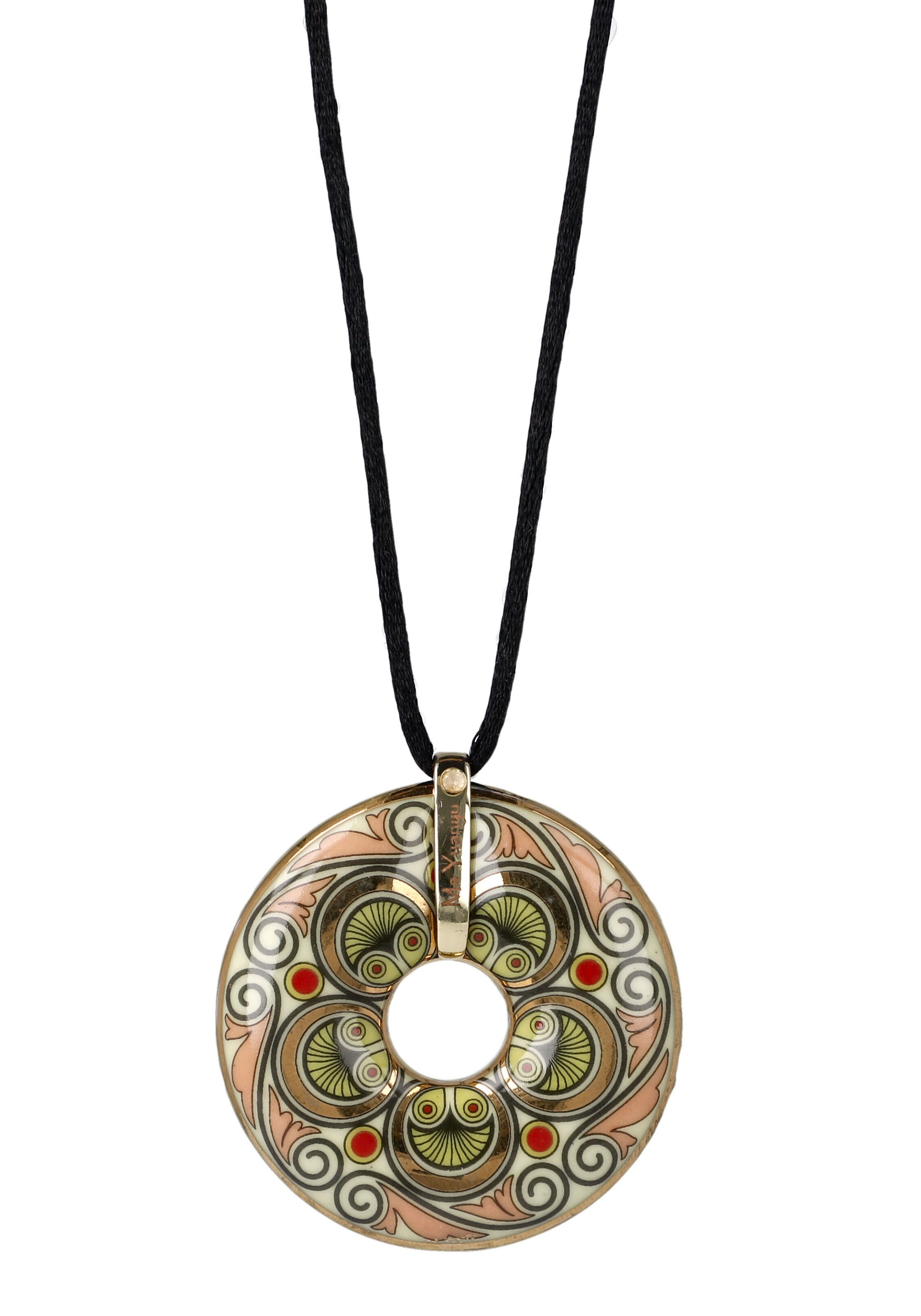 Goebel Kette mit Anhänger »Circle Rot-Gelb, Alphonse Mucha, 67045551