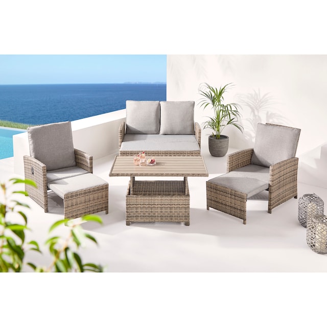 KONIFERA Gartenlounge-Set, (Set) | BAUR