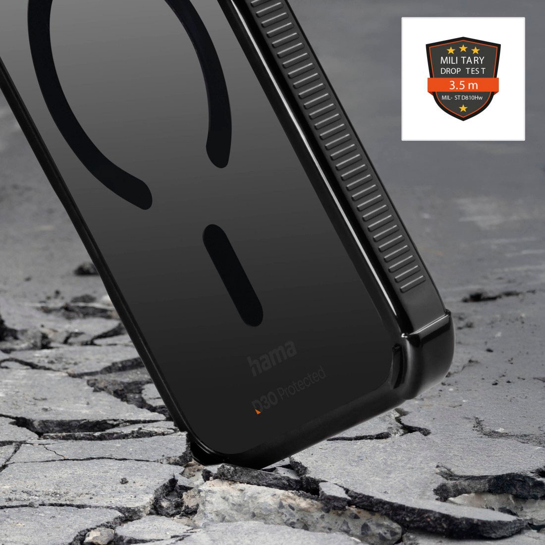 Hama Smartphone-Hülle »Handyhülle magnetisch für Apple iPhone 17 Pro 18 Pro Schwarz« Apple iPhone 17 Pro 3O-Technologie, Kratzschutz, magnetisch, Fallschutz bis 3,5 m
