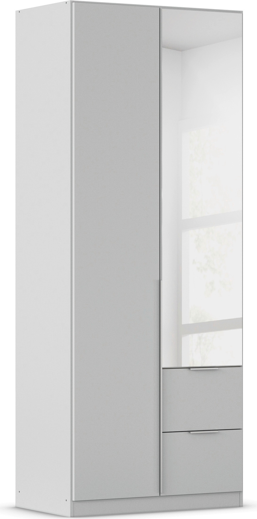 OTTO home Drehtürenschrank "Kleiderschrank Schrank Garderobe AGORDO mit Dekor- oder Hochglanzfront" in zwei Griff-Farben, Breiten 91-360 cm, mit Außenschubkästen, in 7 Breiten und 2 Höhen MADE IN GERMANY