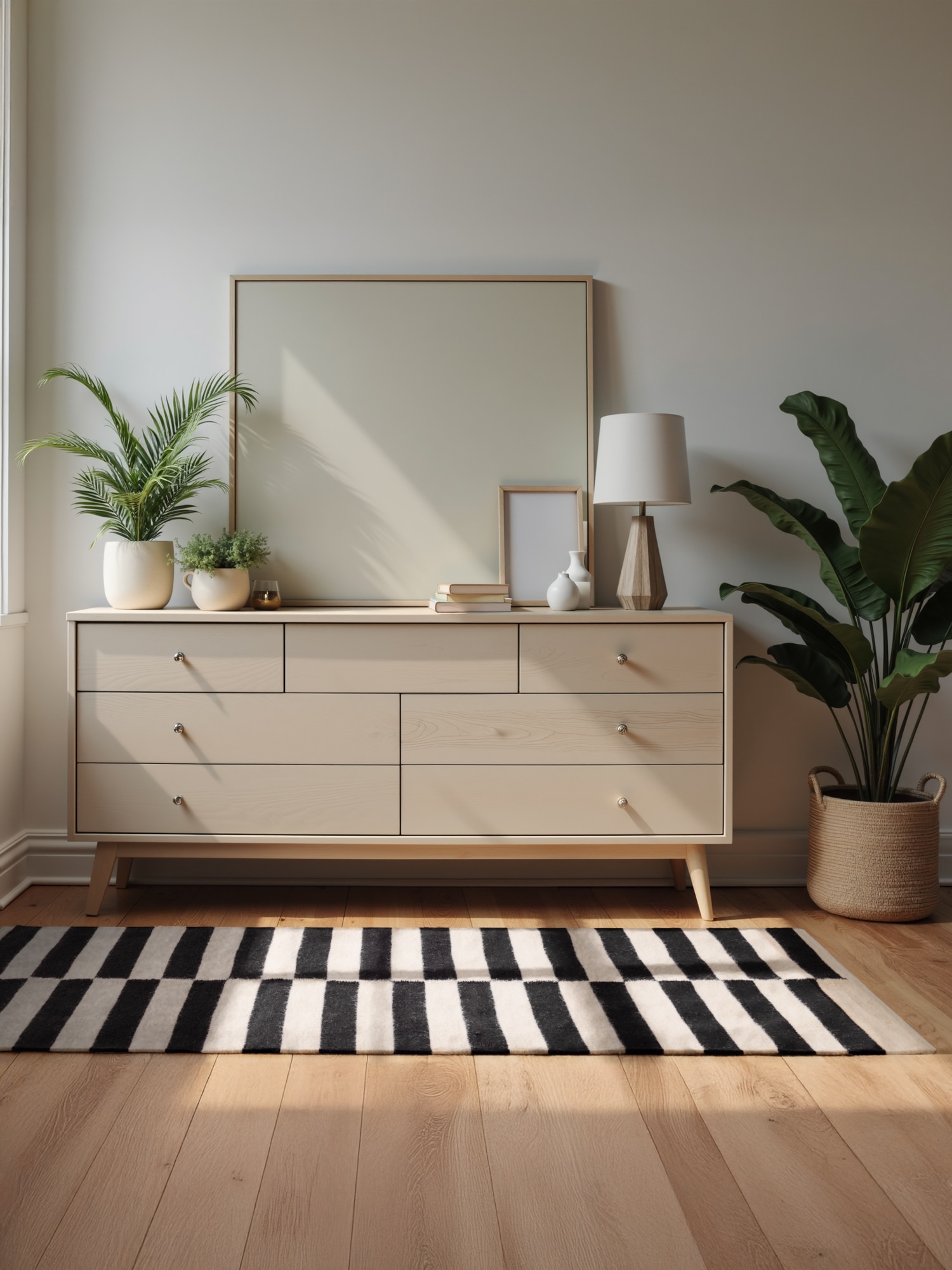 HANSE Home Wollteppich »Donna , schwarz-weiss« rechteckig 5 mm Höhe Handgewebt, Wolle, Natur, Läufer, Wohnzimmer, Schlafzimmer, Streifen