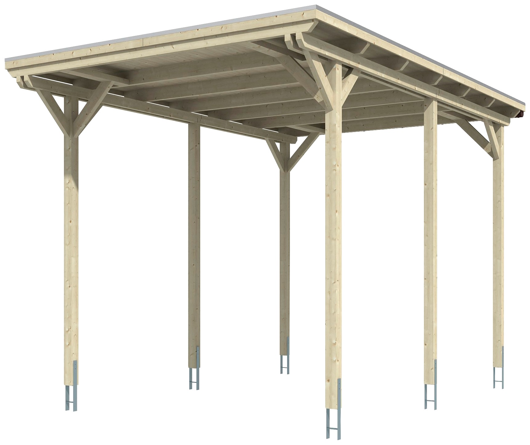 Skanholz Einzelcarport »Caravan-Emsland«, 341 cm, natur