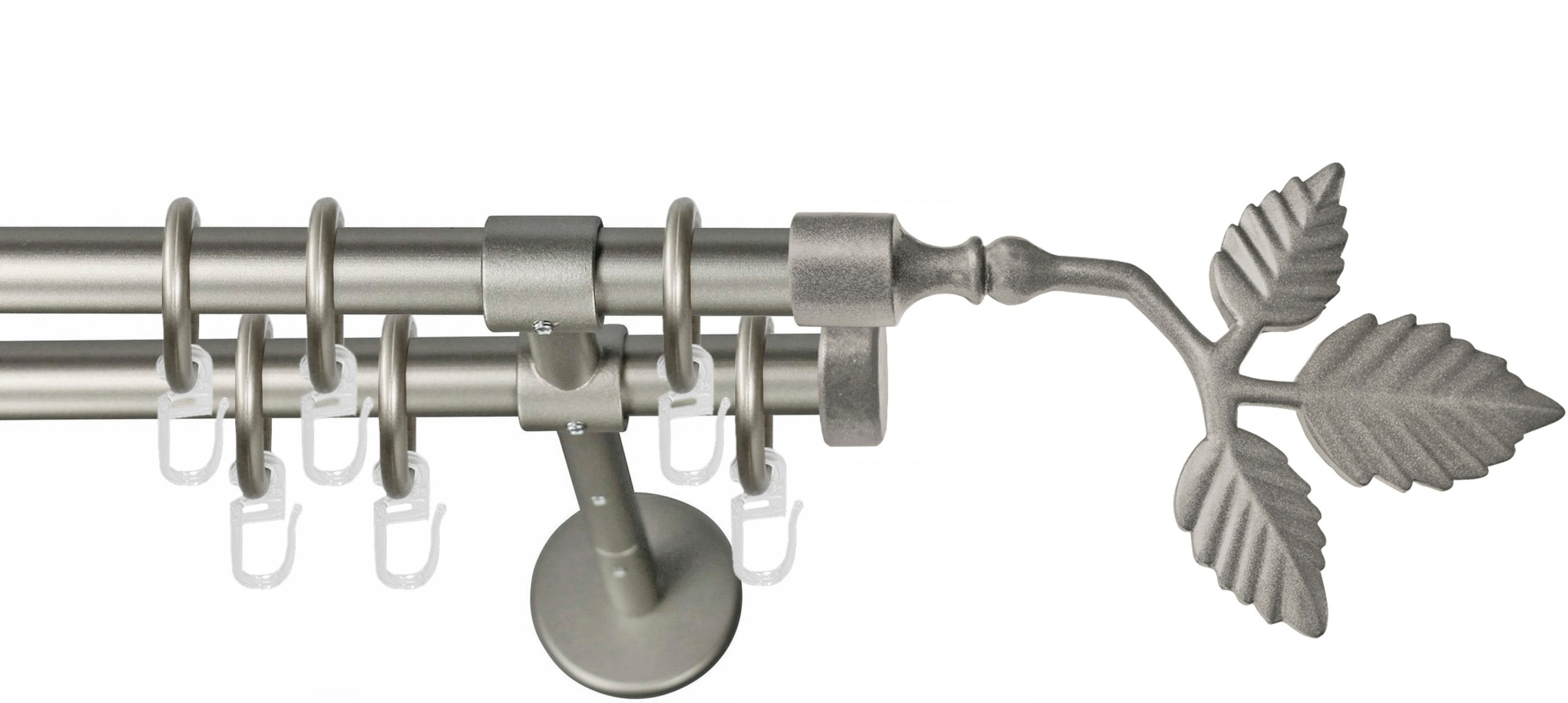 GARESA Gardinenstange "RUSTIKA" Ø 16 mm 2 läufig-läufig Wunschmaßlänge rust günstig online kaufen