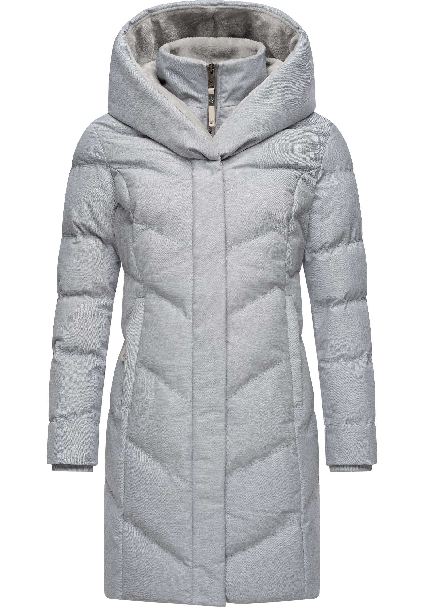Ragwear Steppmantel »Natalka Cosy«, Damen Wintermantel mit flauschigem Kunstfell am Kragen