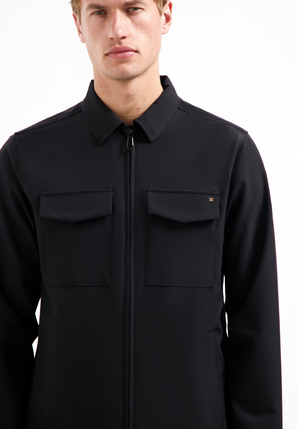 NO EXCESS Langarmhemd »No Excess Sedoc-Reise-Overshirt«