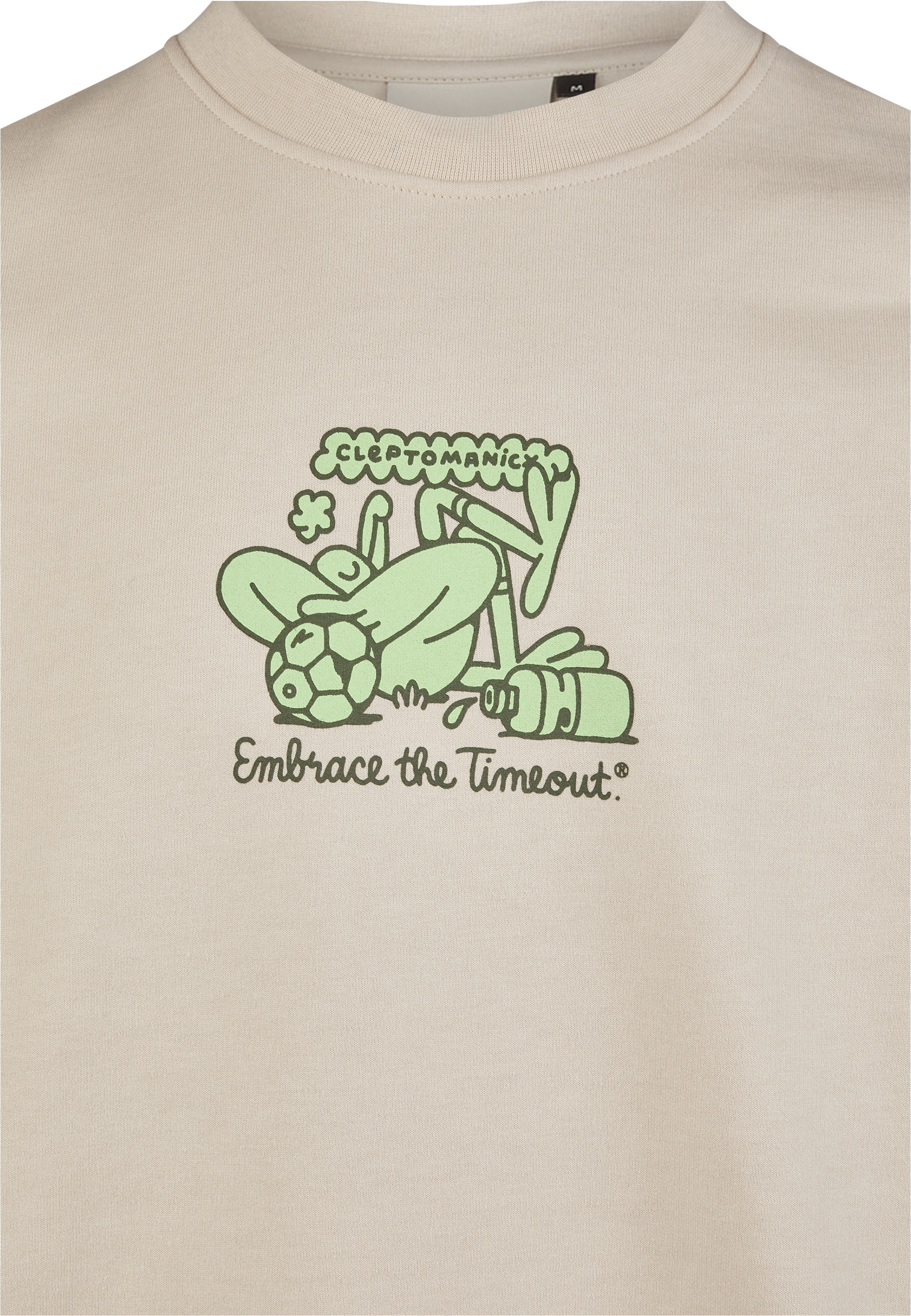 Cleptomanicx Strickpullover »Embrace Football«, mit coolem Print vorne
