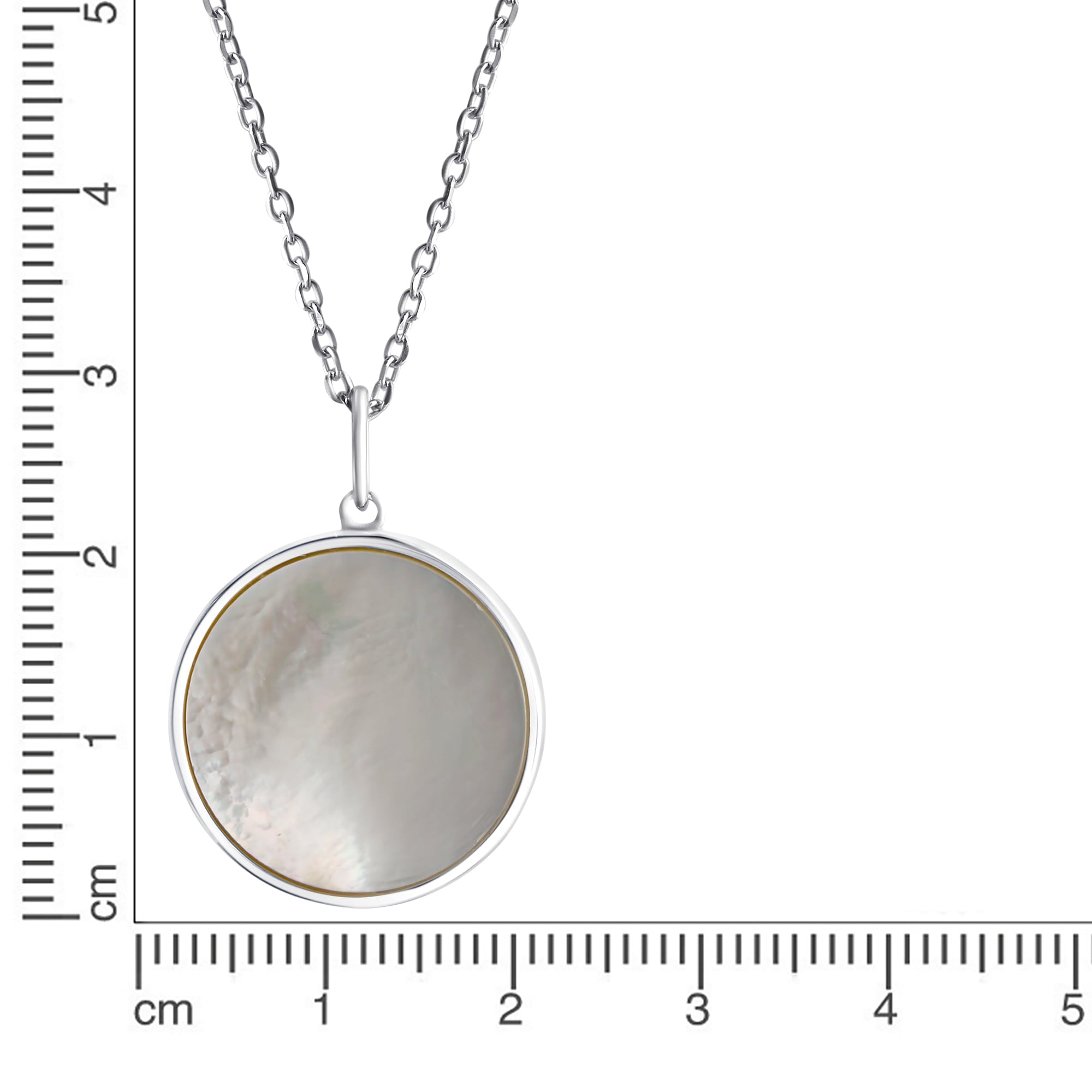 Vivance Kette mit Anhänger »925/- Sterling Silber rhodiniert Perlmutt«
