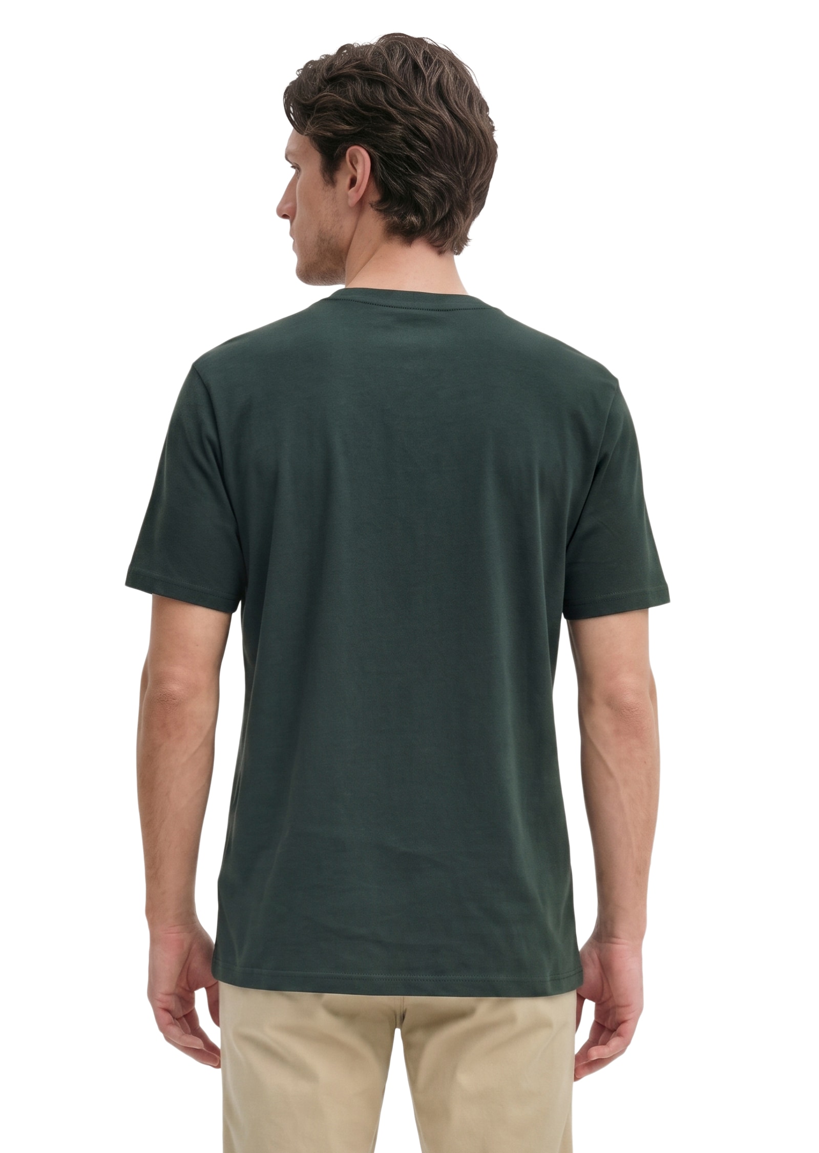 Marc O'Polo T-Shirt »T-shirt, short sleeve, logo print, ribbed collar«
