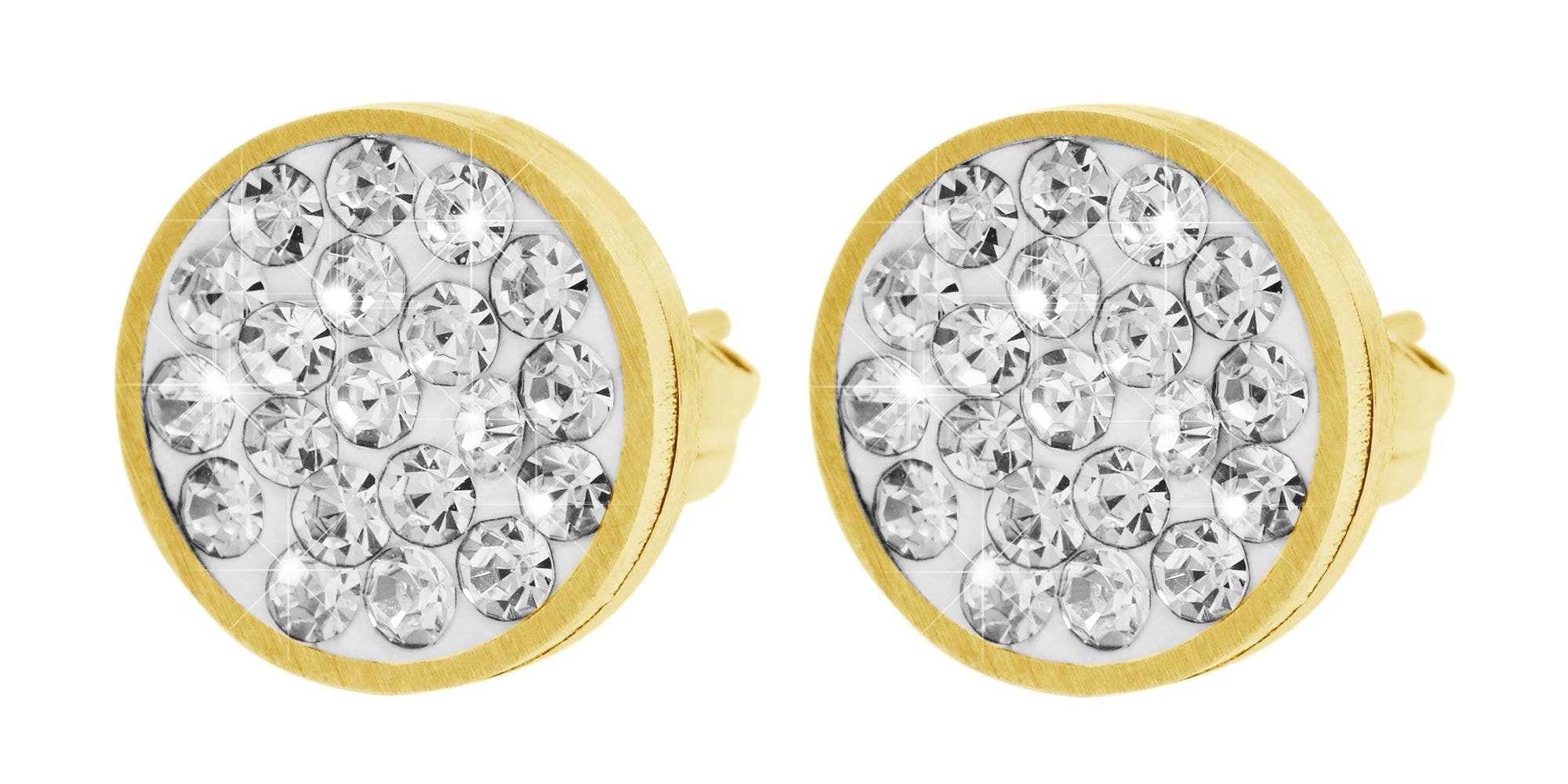 Adelia´s Paar Ohrhänger »Damen Ohrringe – Ohrstecker aus Edelstahl mit Strass Steinchen« Perfekt als Geschenk für besondere Menschen