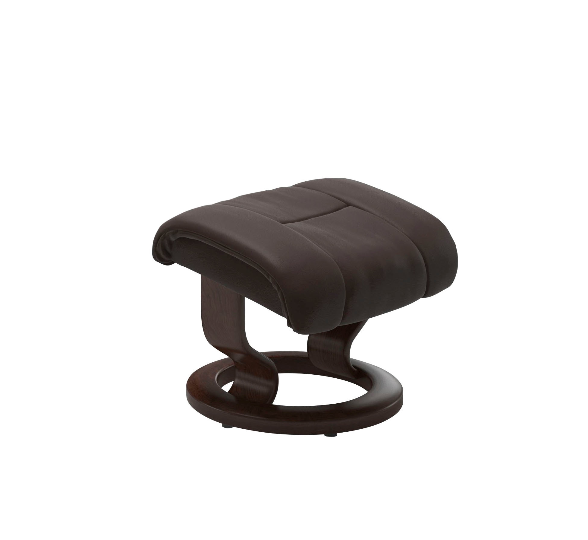 Stressless® Relaxsessel »Reno«, (Set, Relaxsessel mit Hocker), mit Hocker, mit Classic Base, Größe S, M & L, Gestell Braun