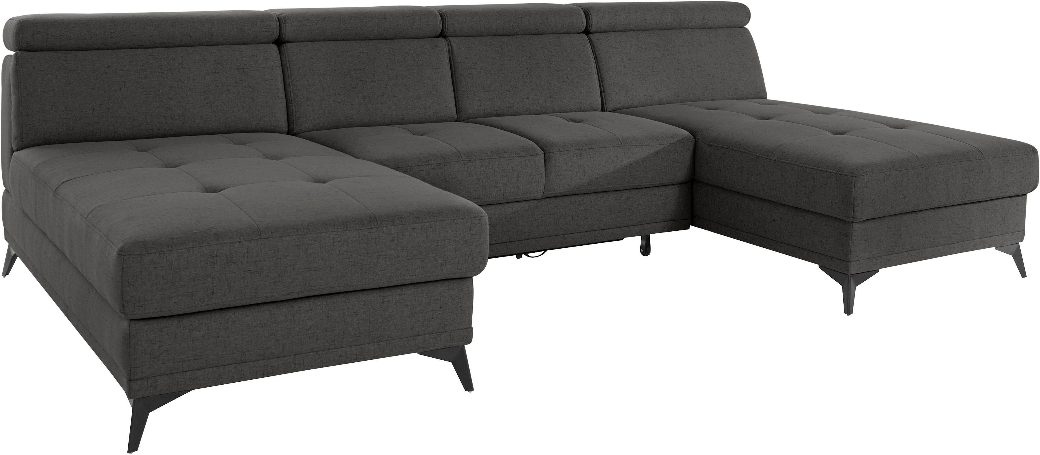 Thumbnail - INOSIGN Wohnlandschaft "Cardiz U-Form" inkl.Kopfteilverstellung und Federkern wahlweise mit Bettfunktion