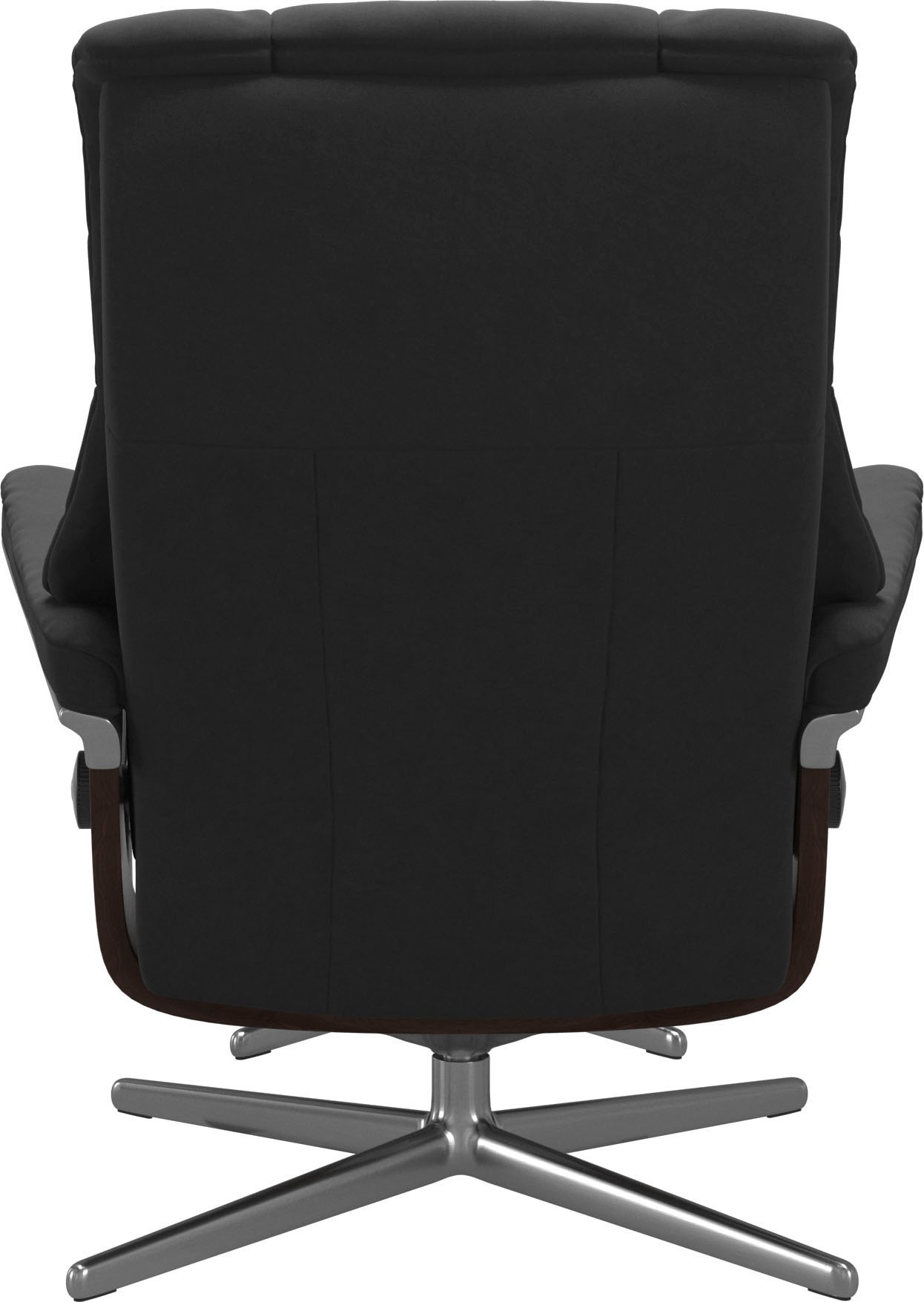 Stressless® Relaxsessel »Mayfair«, (Set, Relaxsessel mit Hocker), mit Hocker, mit Cross Base, Größe S, M & L, Holzakzent Braun