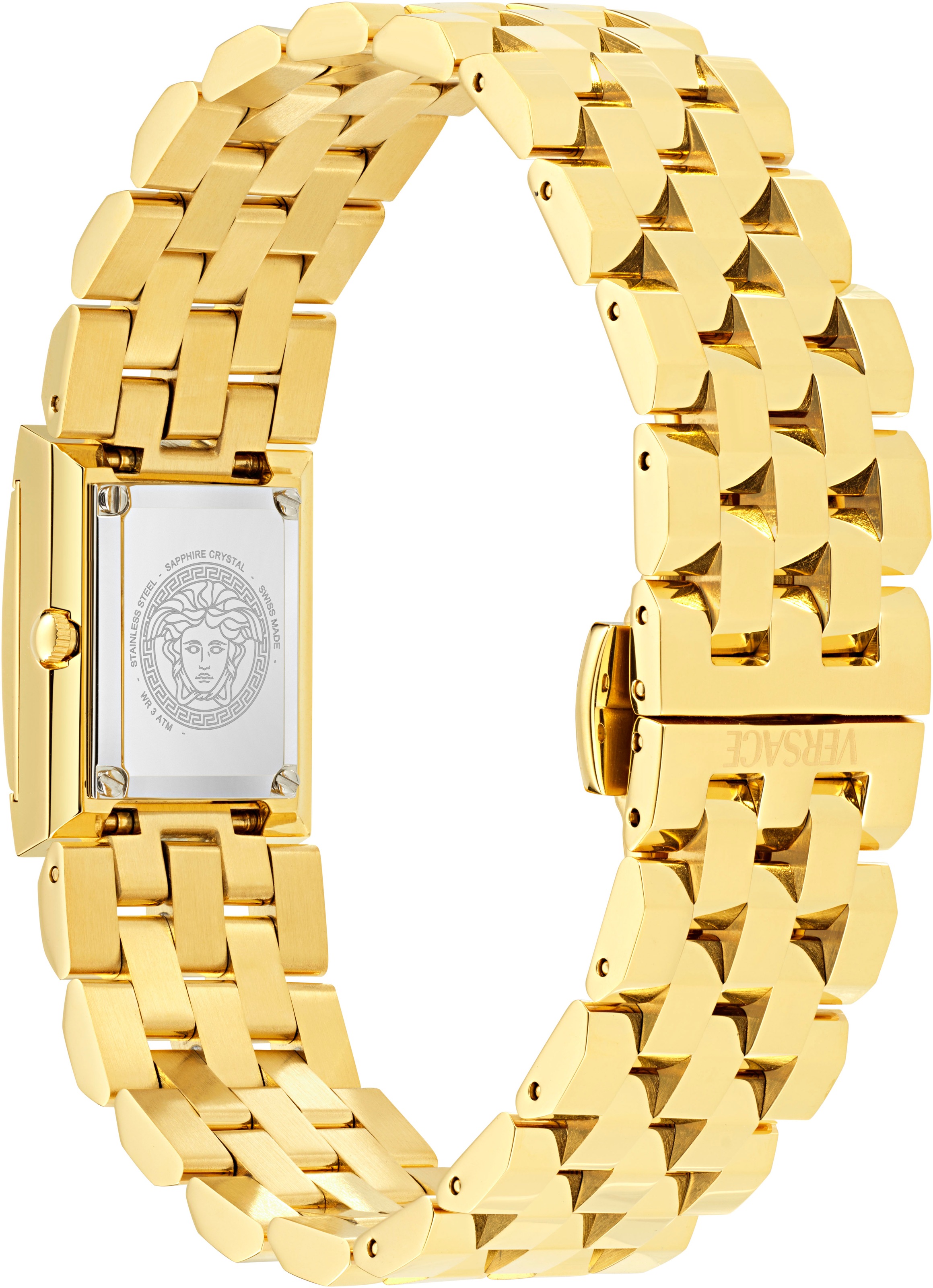 Versace Quarzuhr »VERSACE REVEAL«, Armbanduhr, Damenuhr, Swiss Made, Edelstahlarmband, analog