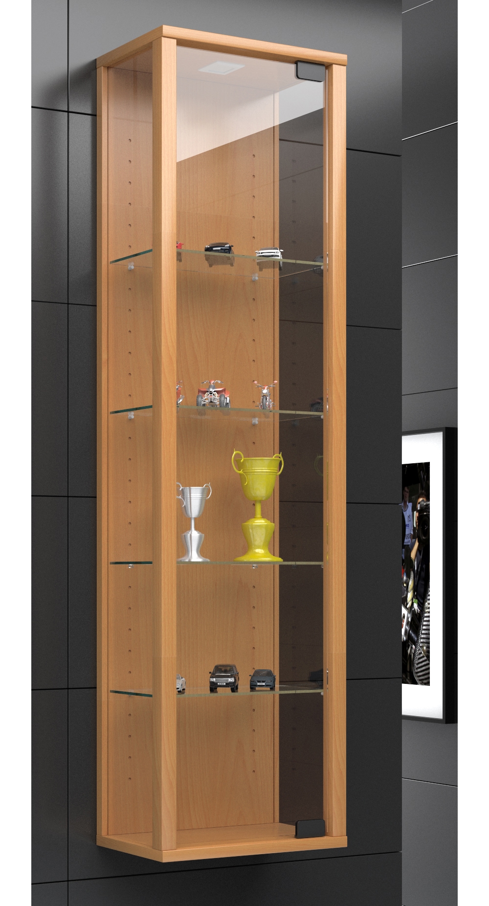 VCM Wandregal »Wandvitrine Hängevitrine Glasvitrine Stano Mini«