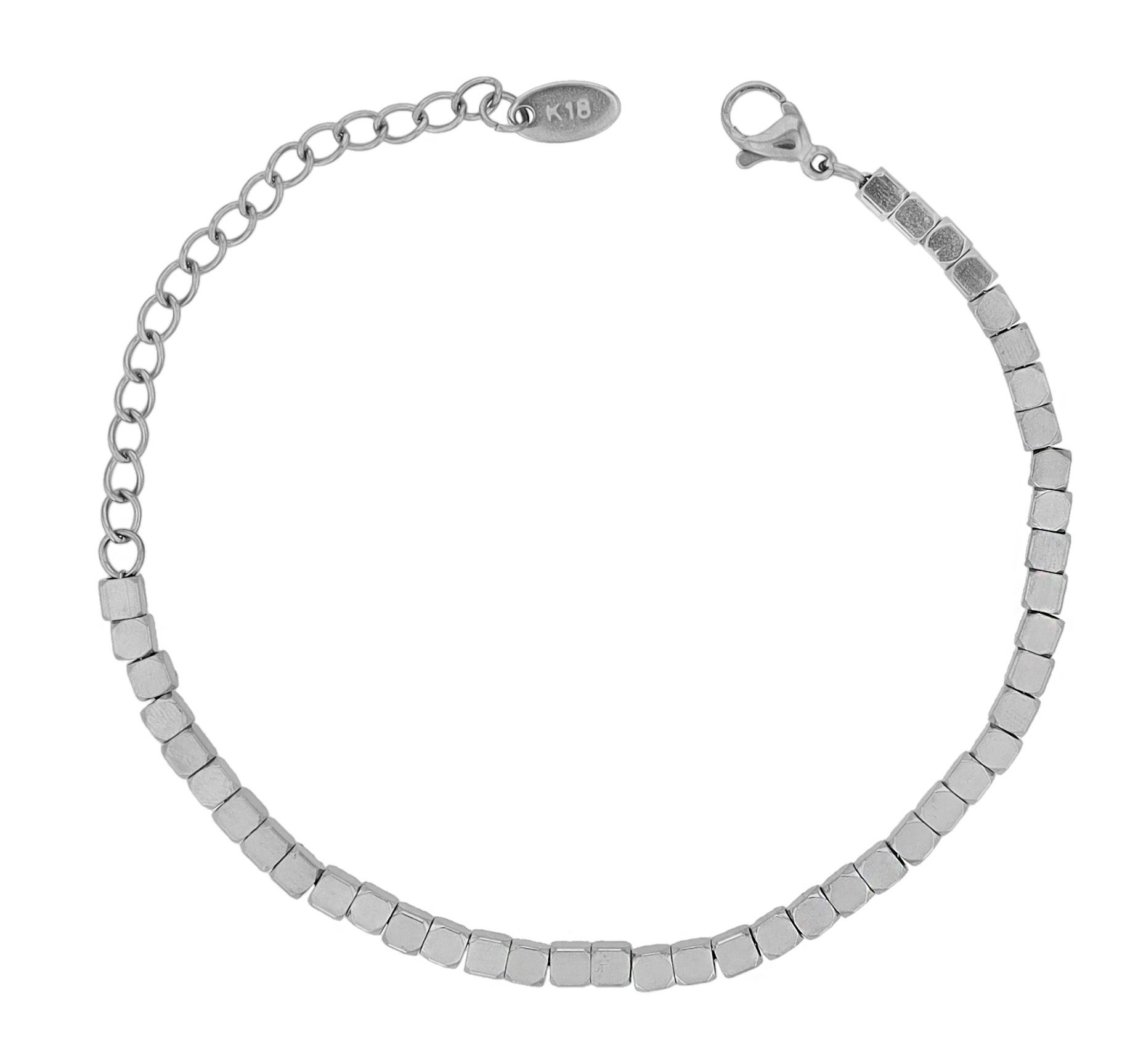 Adelia´s Gliederarmband »Damen Armband – Kugelarmband aus Edelstahl 15+5 cm« Zum Verschenken an Menschen, die Ihnen am Herzen liegen