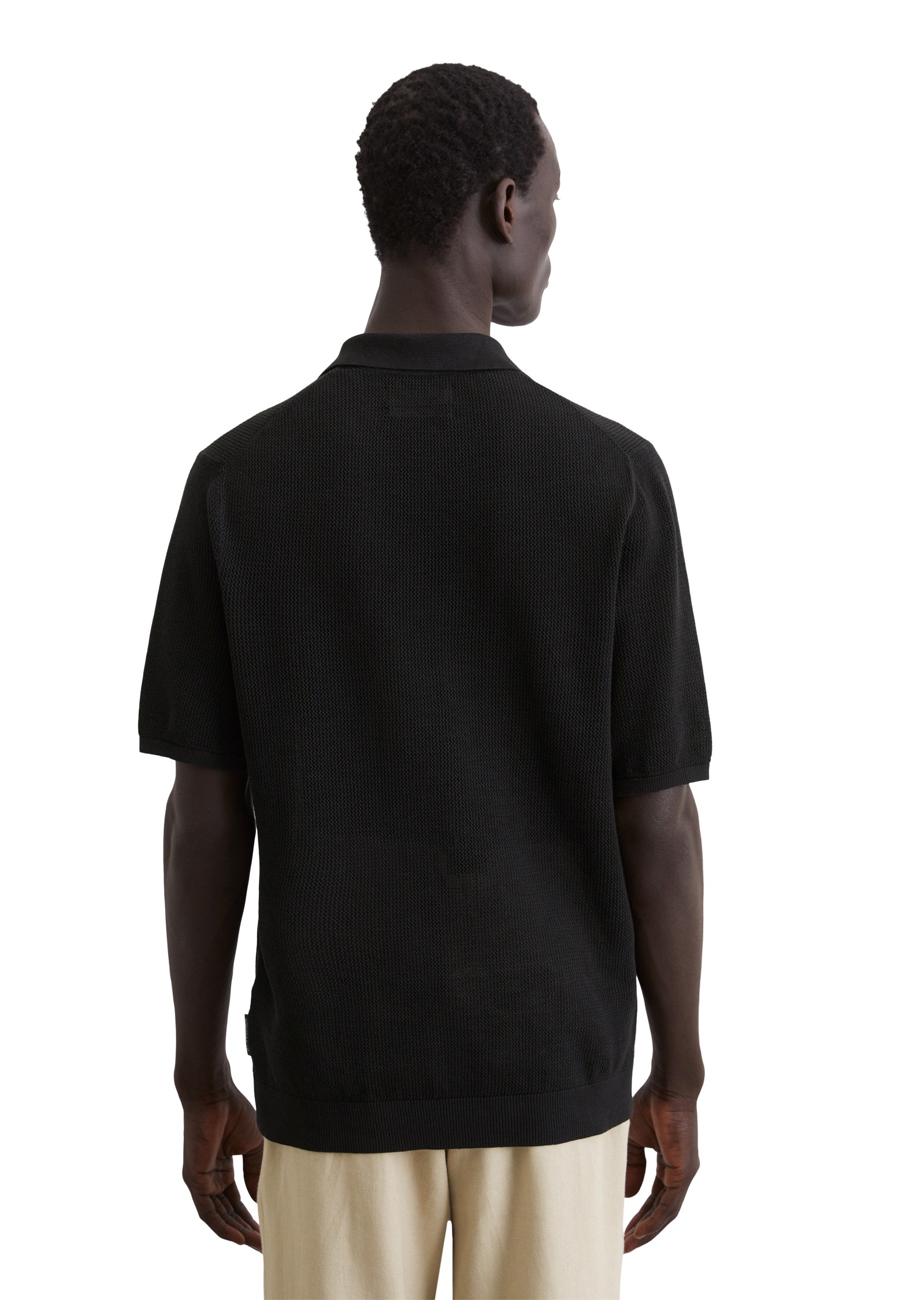 Marc O'Polo Polokragenpullover »aus Bio-Baumwolle und Leinen«