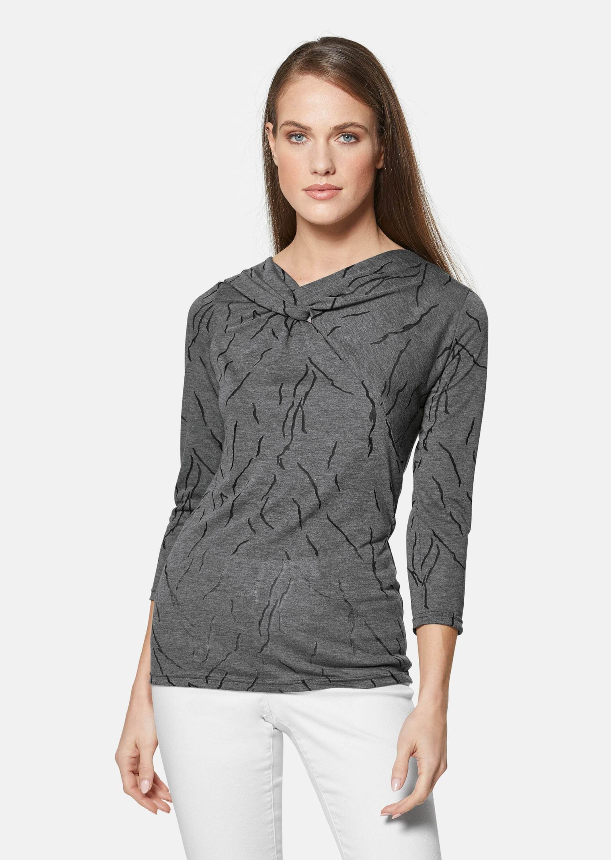 MADELEINE 3/4-Arm-Shirt "Shirt Shirt mit Knoten-Effekt und Ärmeln in 3/4-Lä günstig online kaufen