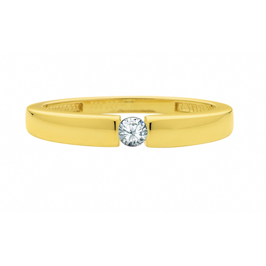 Adelia´s Fingerring »585 Gold Ring mit Zirkonia«