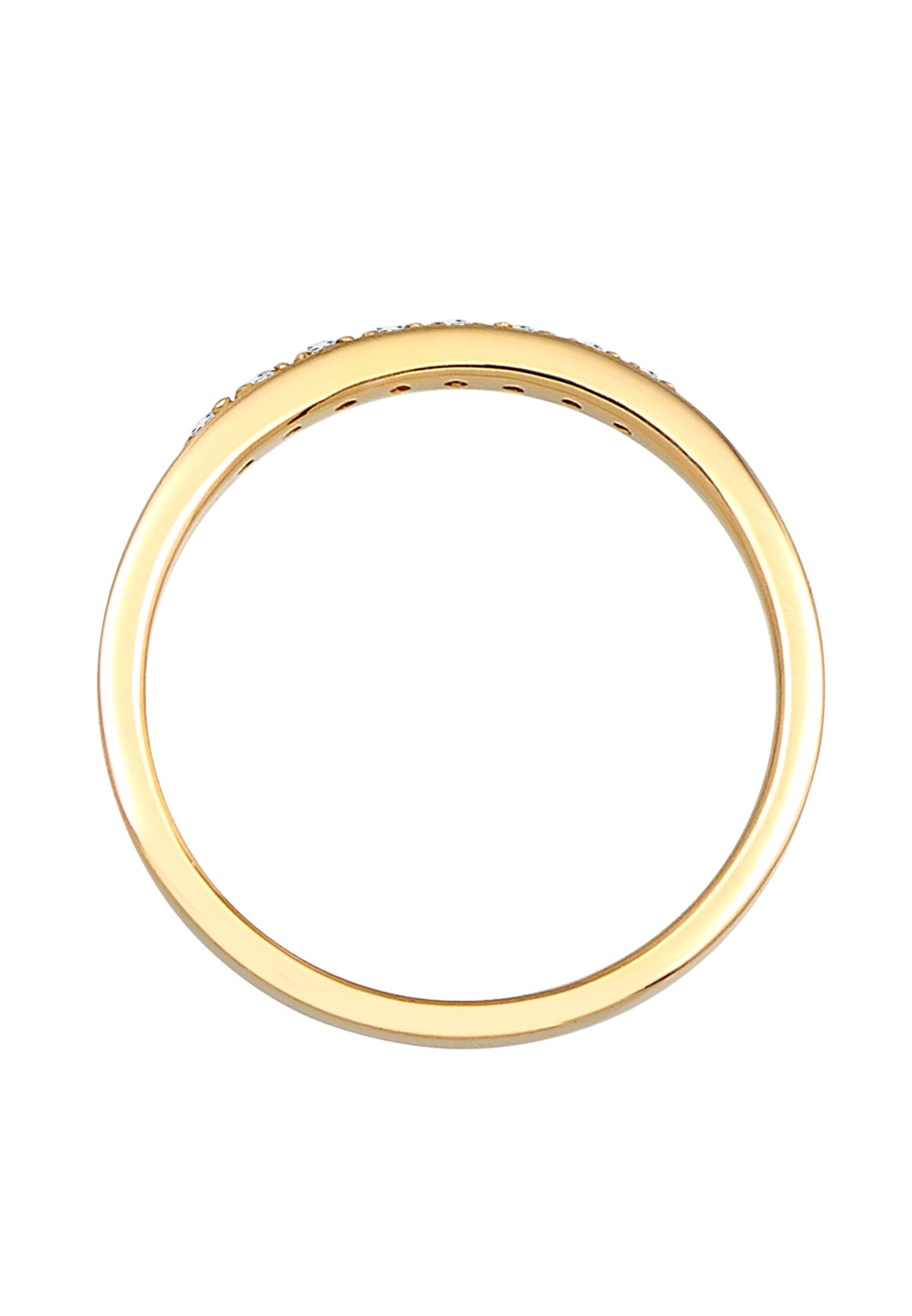 Elli DIAMONDS Verlobungsring »Bandring Verlobung Diamant (0.04 ct.) 585 Gelbgold«