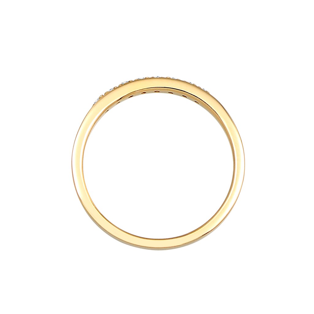Elli DIAMONDS Verlobungsring »Bandring Verlobung Diamant (0.04 ct.) 585 Gelbgold«