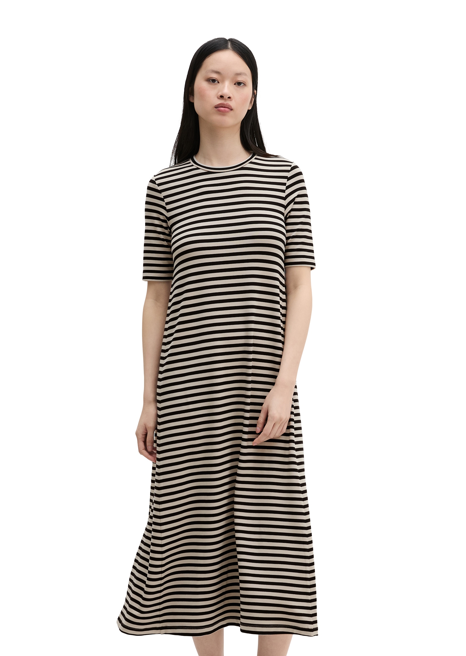 Marc OPolo Jerseykleid Ohne Taschen A-Shape aus TENCEL™ Modal gestreift