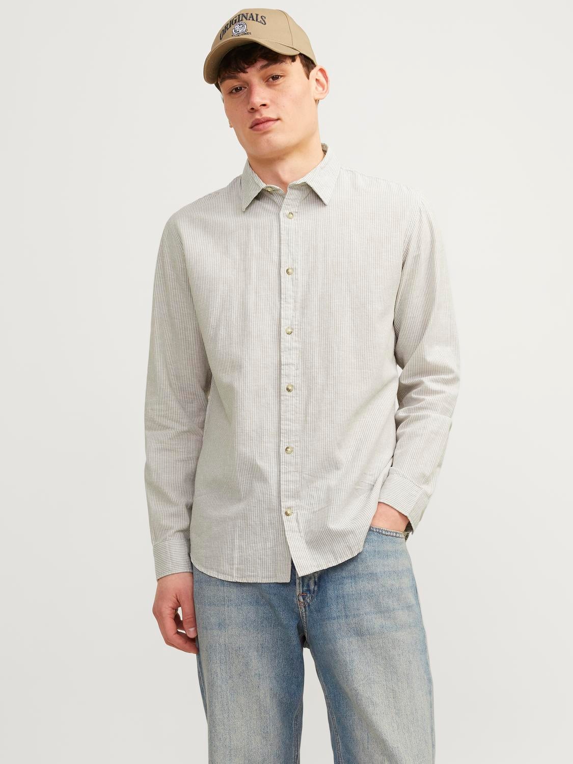 Jack & Jones Langarmhemd »JJESUMMER LINEN BLEND SHIRT LS SN«