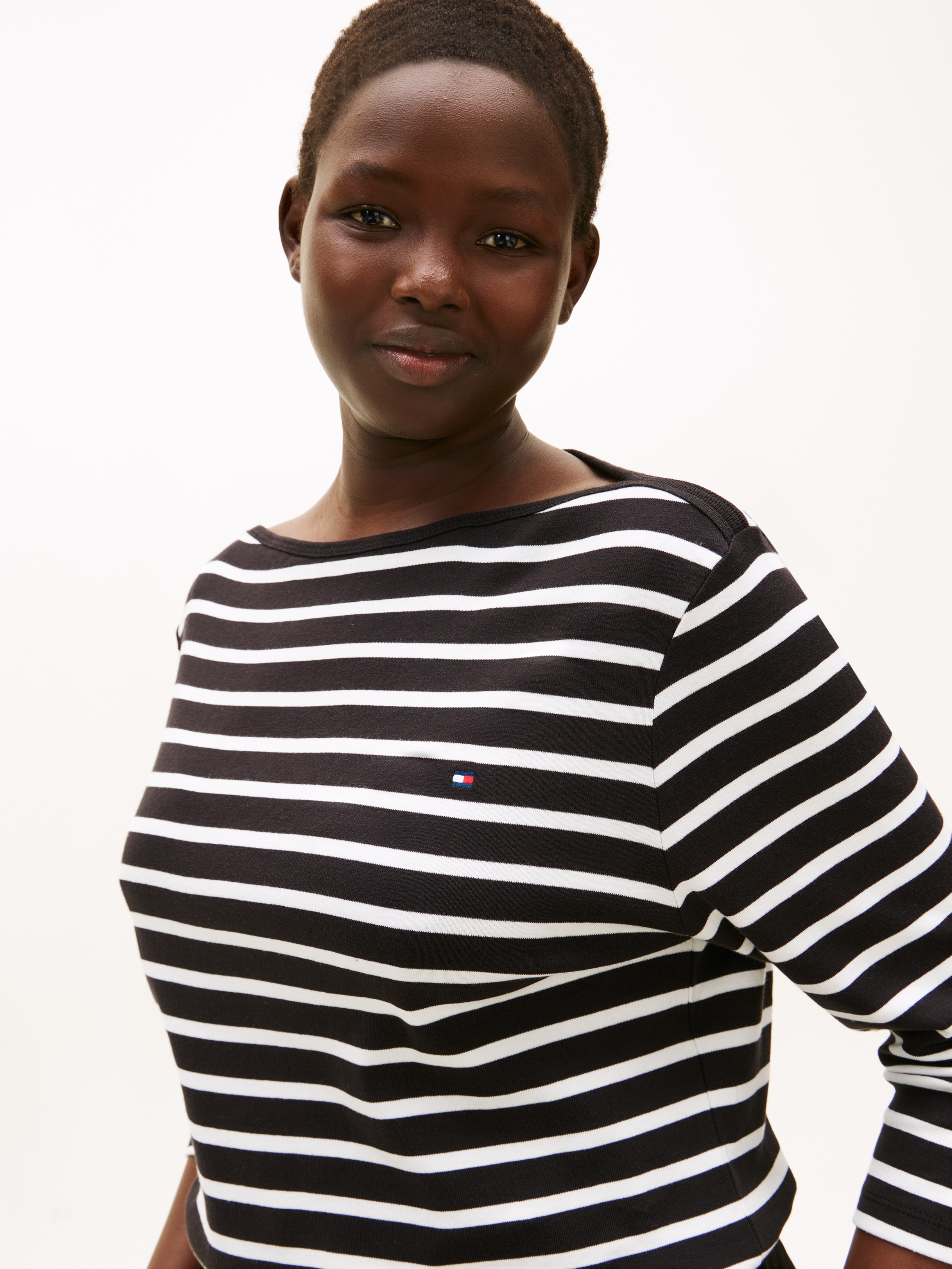 Tommy Hilfiger Curve T-Shirt "CRV SLIM CODY BOAT-NK 3/4SLV" günstig online kaufen