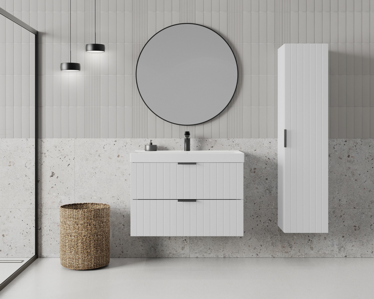 welltime Waschtisch "HARMONY mit Waschbecken, Breite 60 oder 80cm, modernes günstig online kaufen