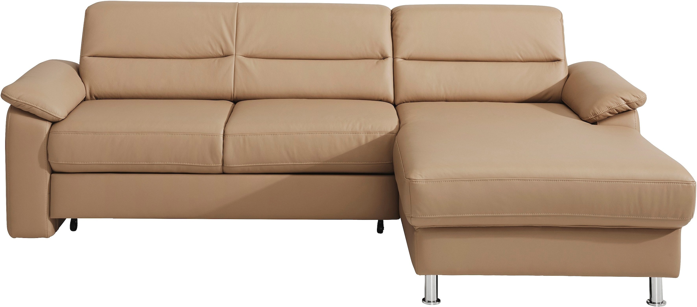 sit&more Ecksofa "Ascara L-Form, B: 251 cm, Boxspring & Federkern" Schlaffunktion optional, frei stellbar, Komfortsitz