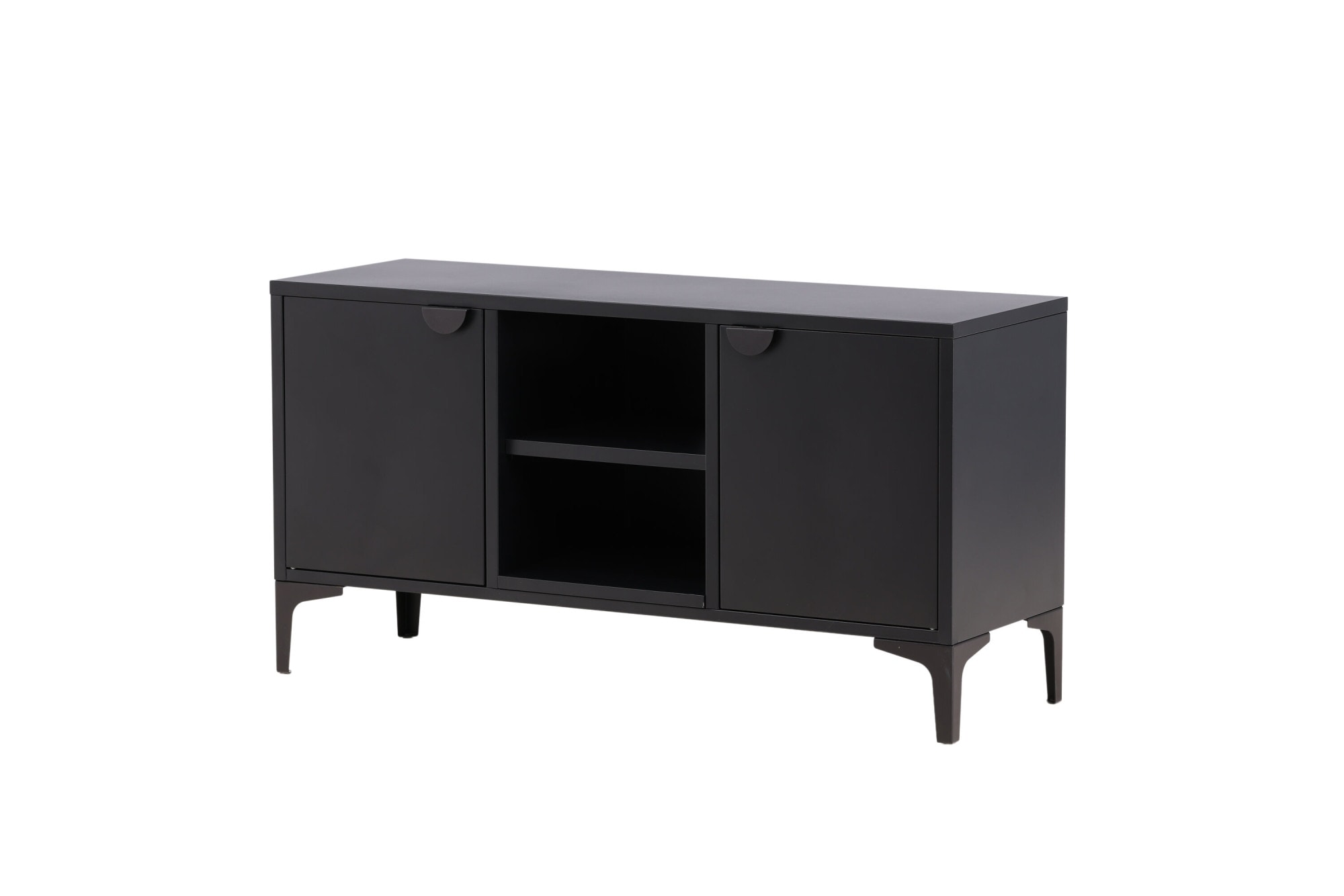Venture Home TV-Board »Piring, TV-Board aus Stahl, Industrial, Breite 120 cm« TV-Möbel, Pulverbeschichtung, Türen, offene Fächer, modern