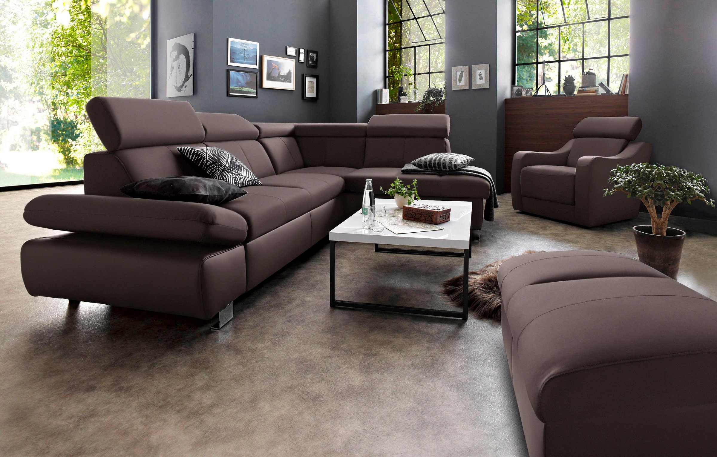 exxpo - sofa fashion Ecksofa »Happy modern ir bequem L-Form...