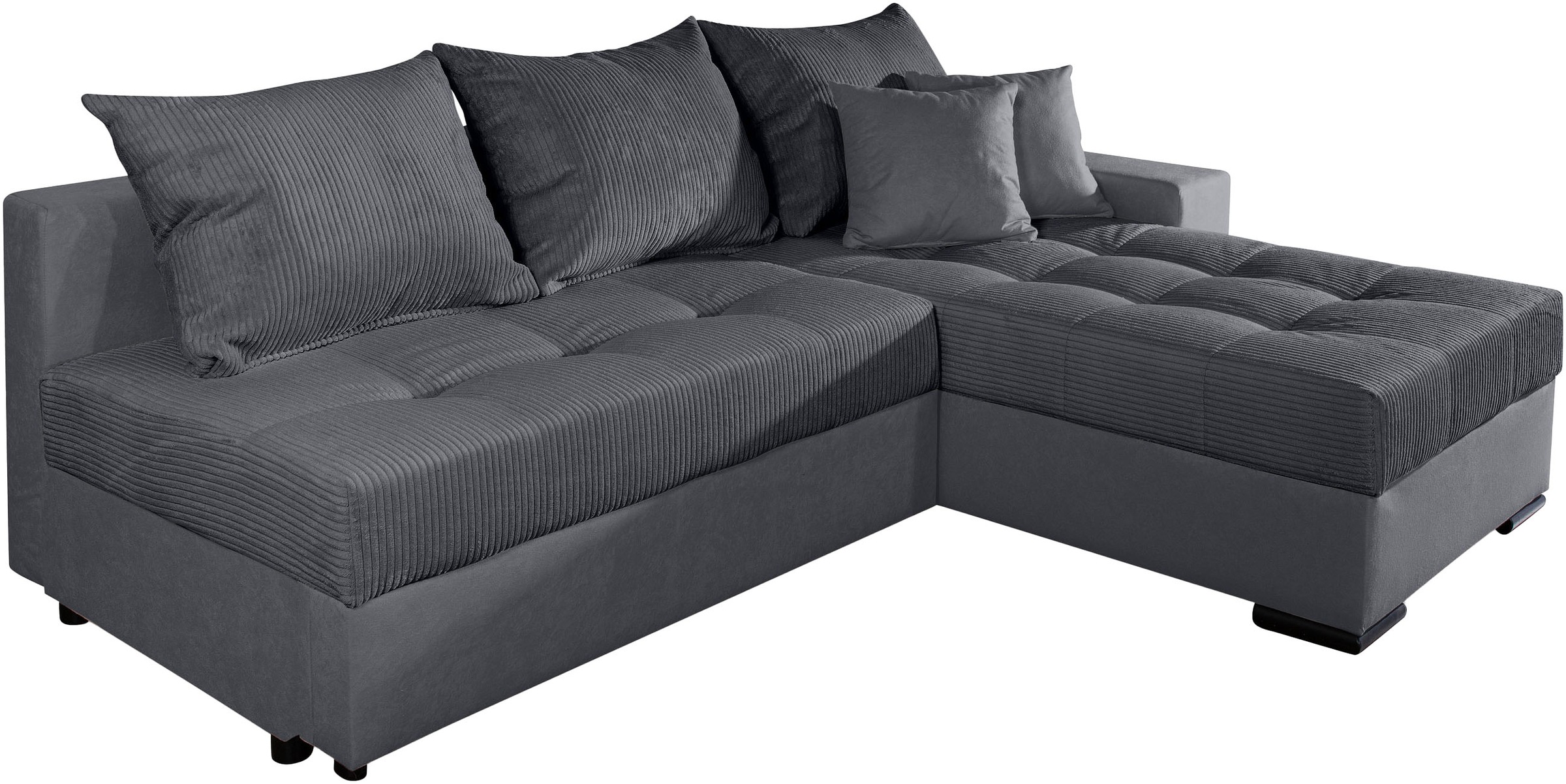 Thumbnail - COLLECTION AB Ecksofa "Josy L-Form, B: 214 cm in Cord, Cord-Mix" mit Bettfunktion, Bettkasten & 2 Zierkissen, Federkern