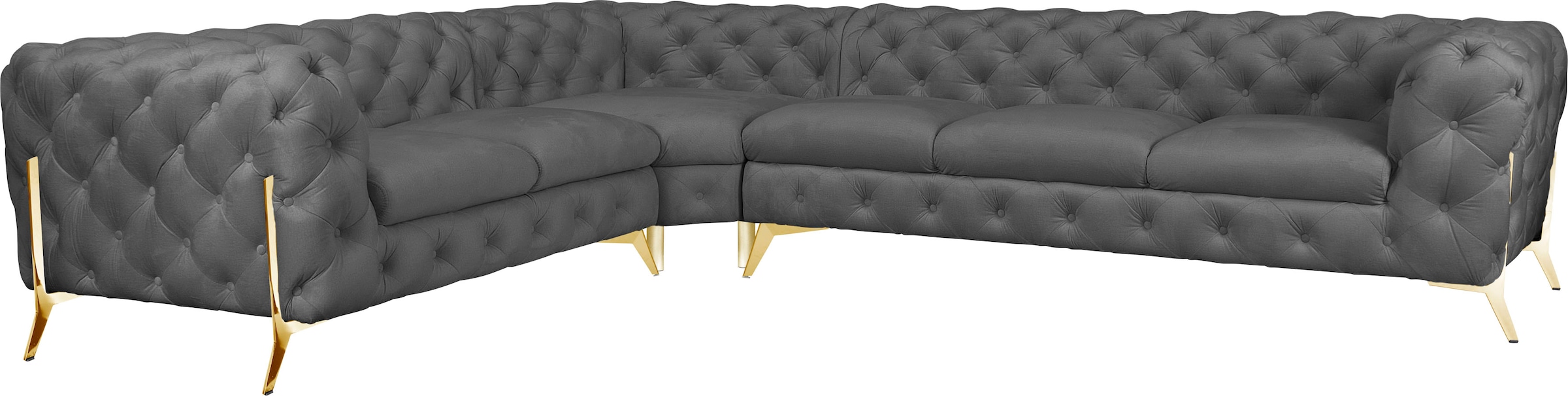 Home affaire Chesterfield-Sofa "Amaury L-Form" großes Ecksofa, Chesterfield günstig online kaufen