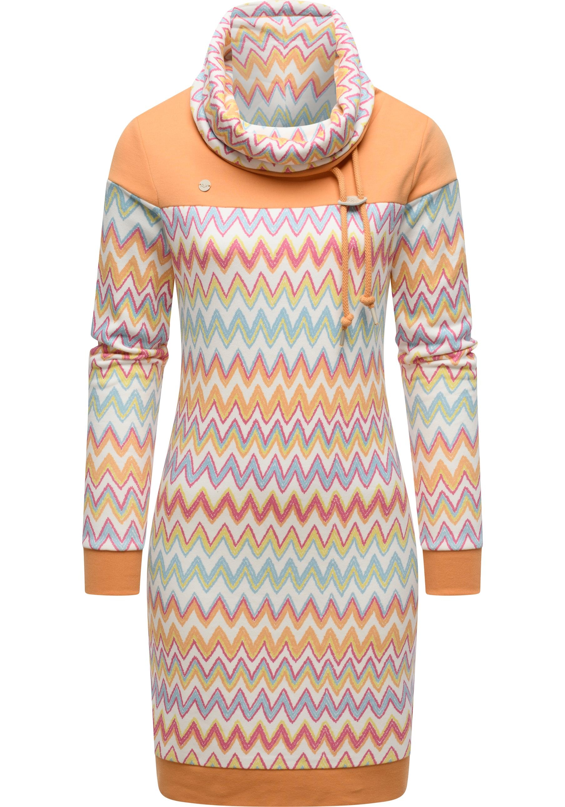 Ragwear Sweatkleid "Chlloe Zig Zag YOUMODO" Ohne Taschen stylisches Langarm günstig online kaufen