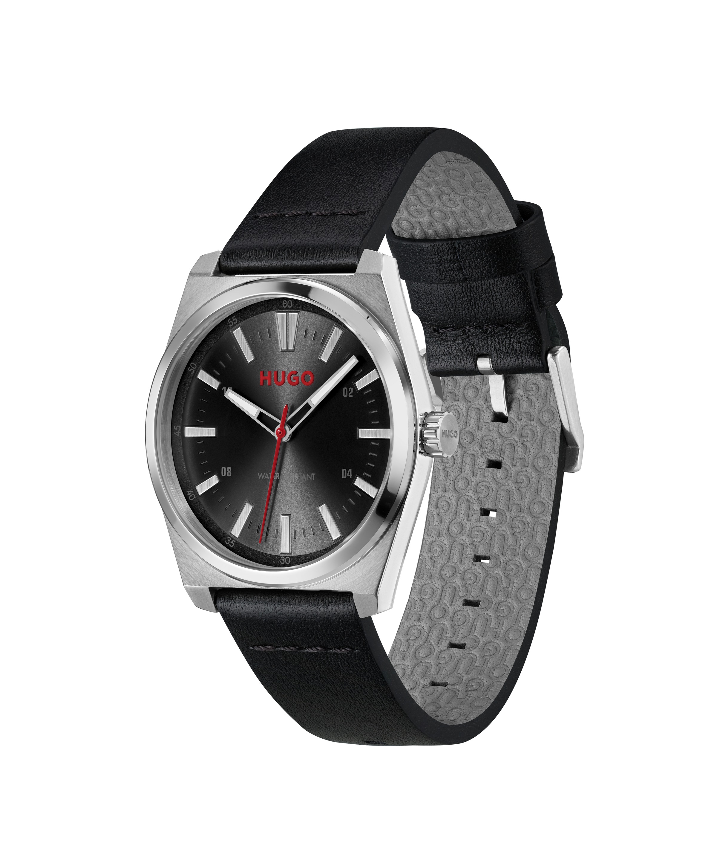 HUGO Quarzuhr »#ARK«, Armbanduhr, Herrenuhr, Lederarmband, analog