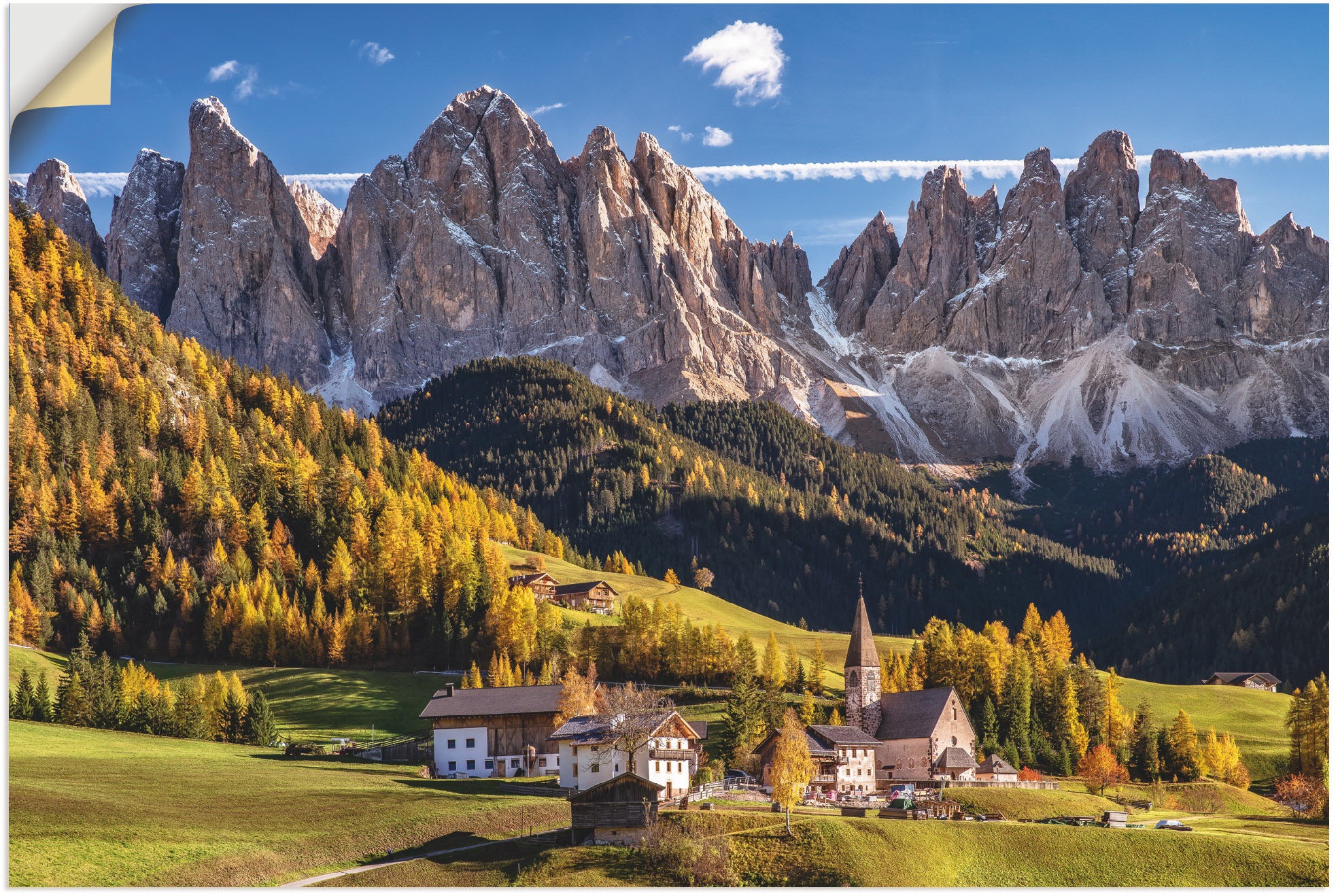 Größen in St.), | in Poster Alpenbilder, als BAUR Südtirol«, Artland Alubild, Berge »Herbst & oder Wandaufkleber Wandbild (1 bestellen versch. Leinwandbild,