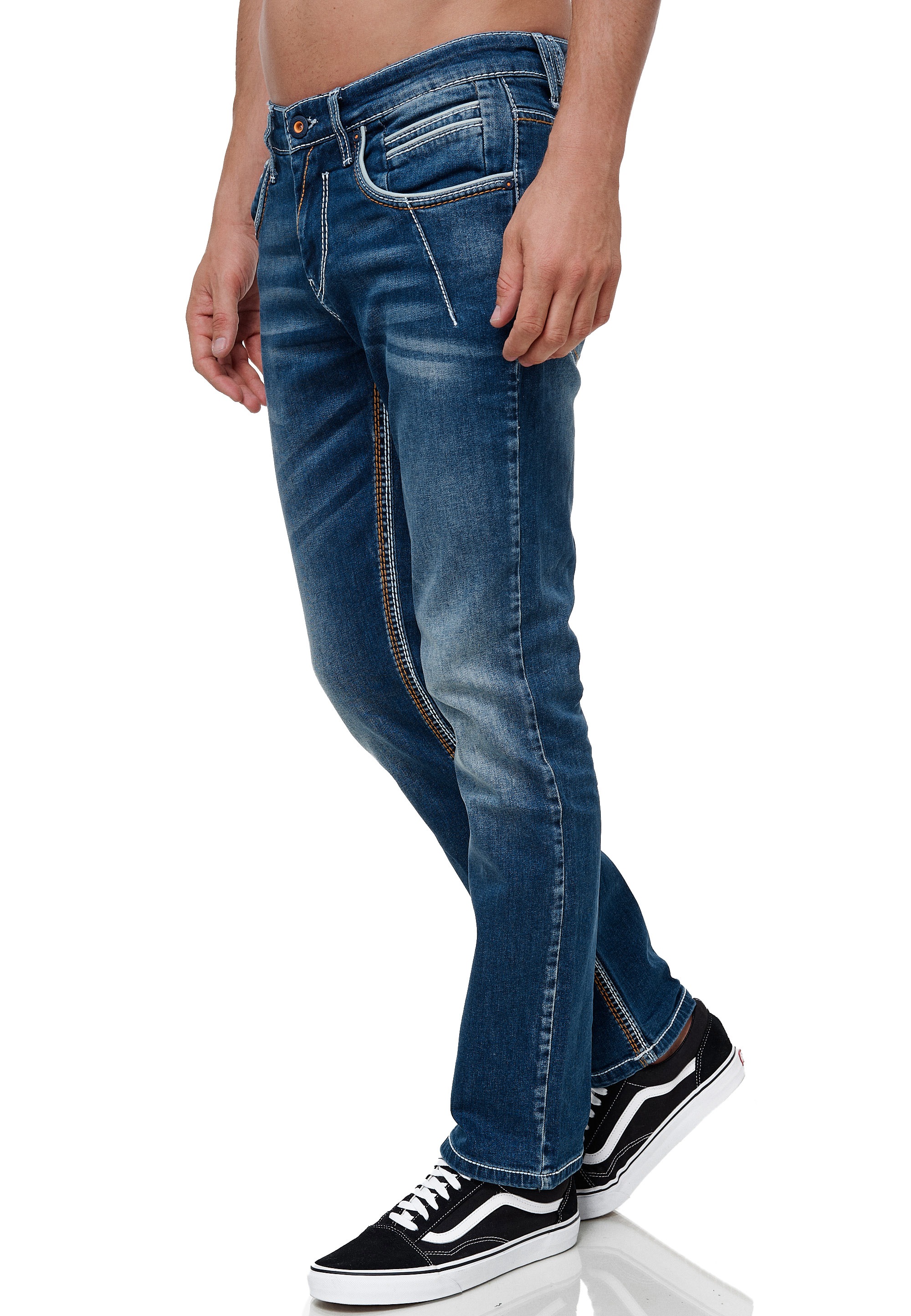 Rusty Neal Straight-Jeans »NEW YORK 49«, mit trendigen Ziernähten