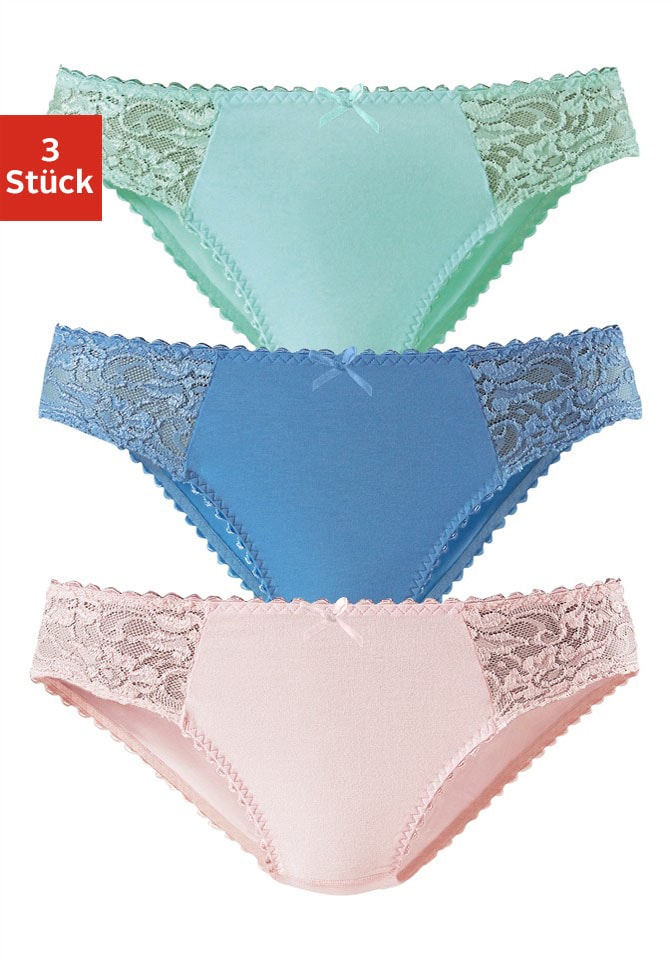 petite fleur by Lascana Jazz-Pants Slips 3er-Pack, aus elastischer Baumwoll-Qualität