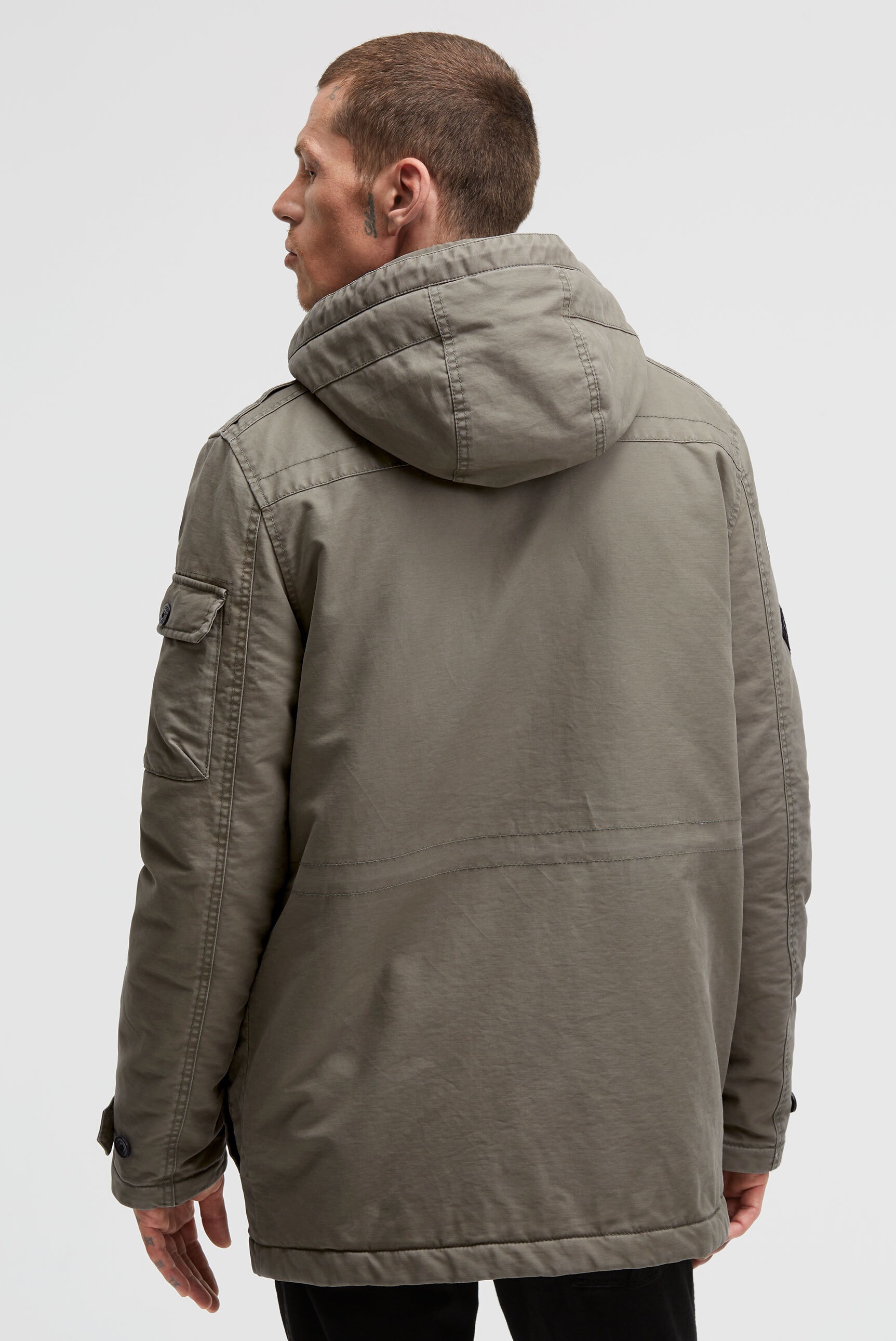 CAMP DAVID Fieldjacket mit Kapuze mit Tunnelband in der Taille
