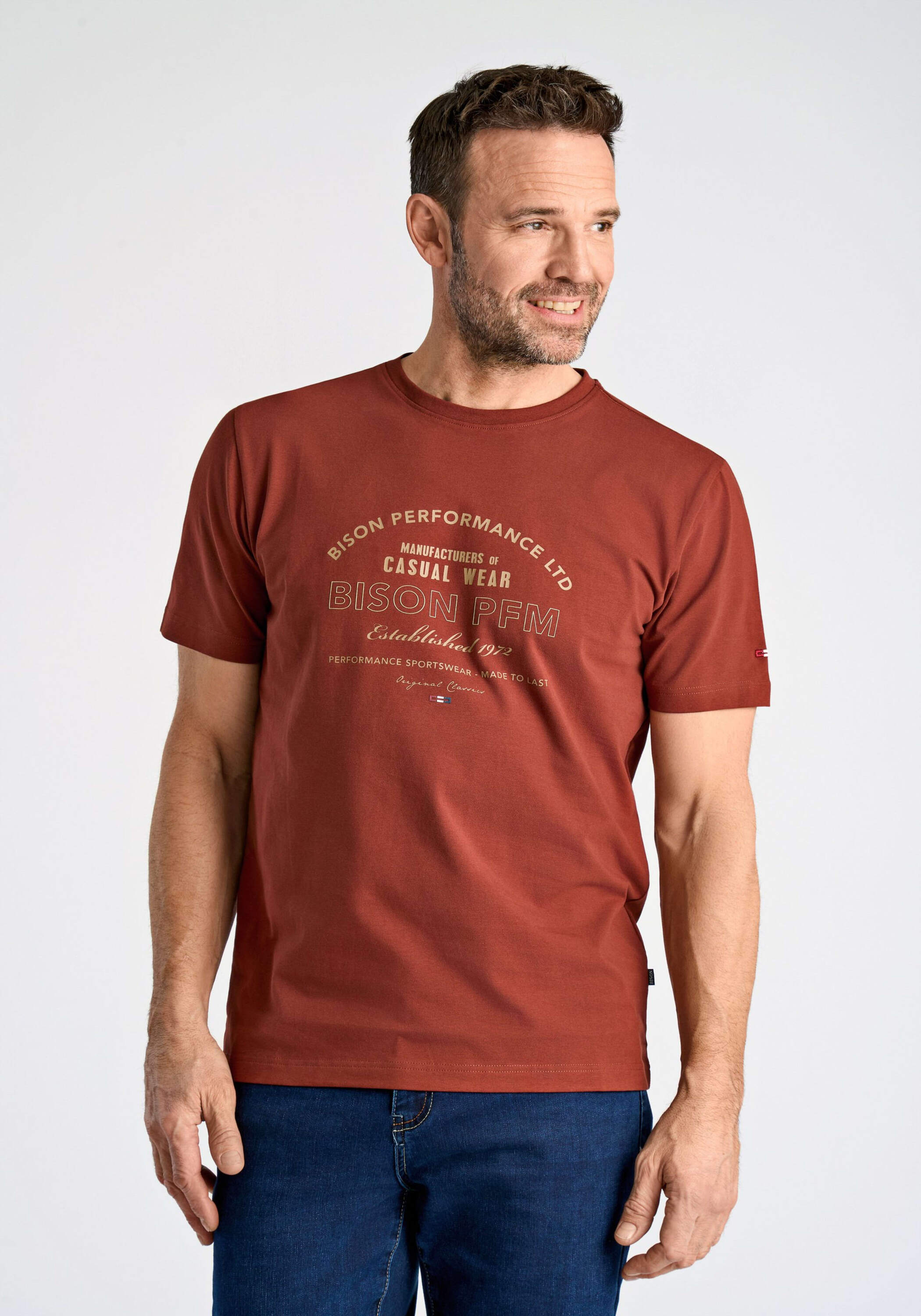 BISON "T-Shirt (Kurzarm) Comfort Fit"