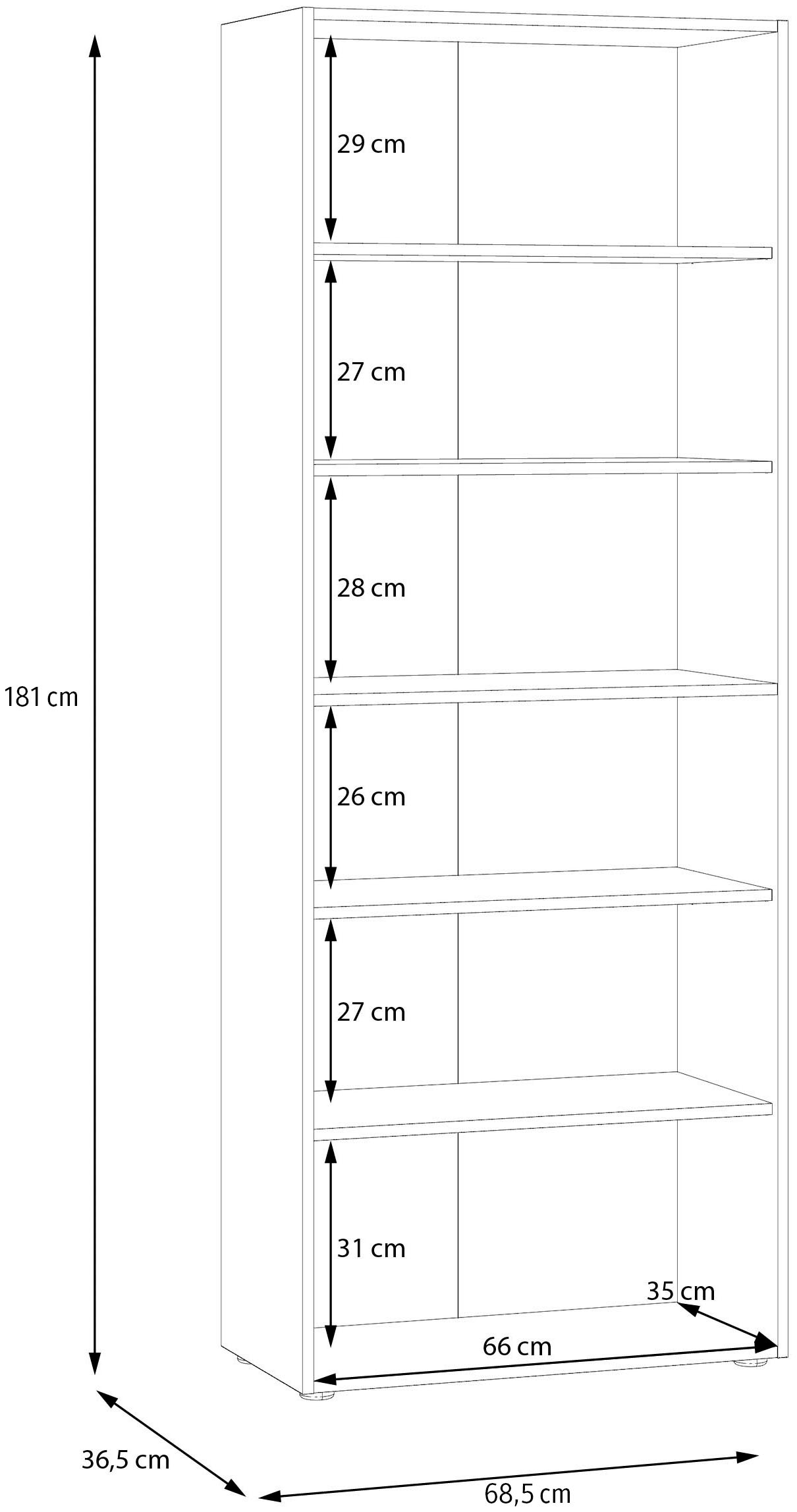 FORTE Schuhschrank »NET306«, Schuhschrank, inklusive Einlegböden, verschiedene Dekore