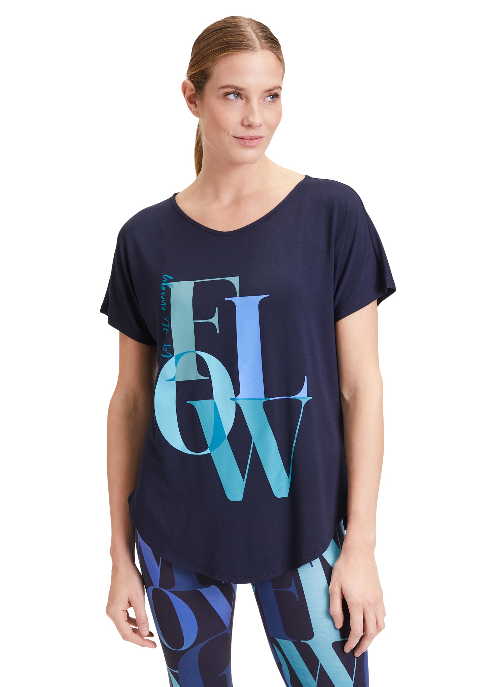Betty Barclay Kurzarmshirt "Damen Oversize-Shirt mit V-Ausschnitt" 1 Stk. t günstig online kaufen