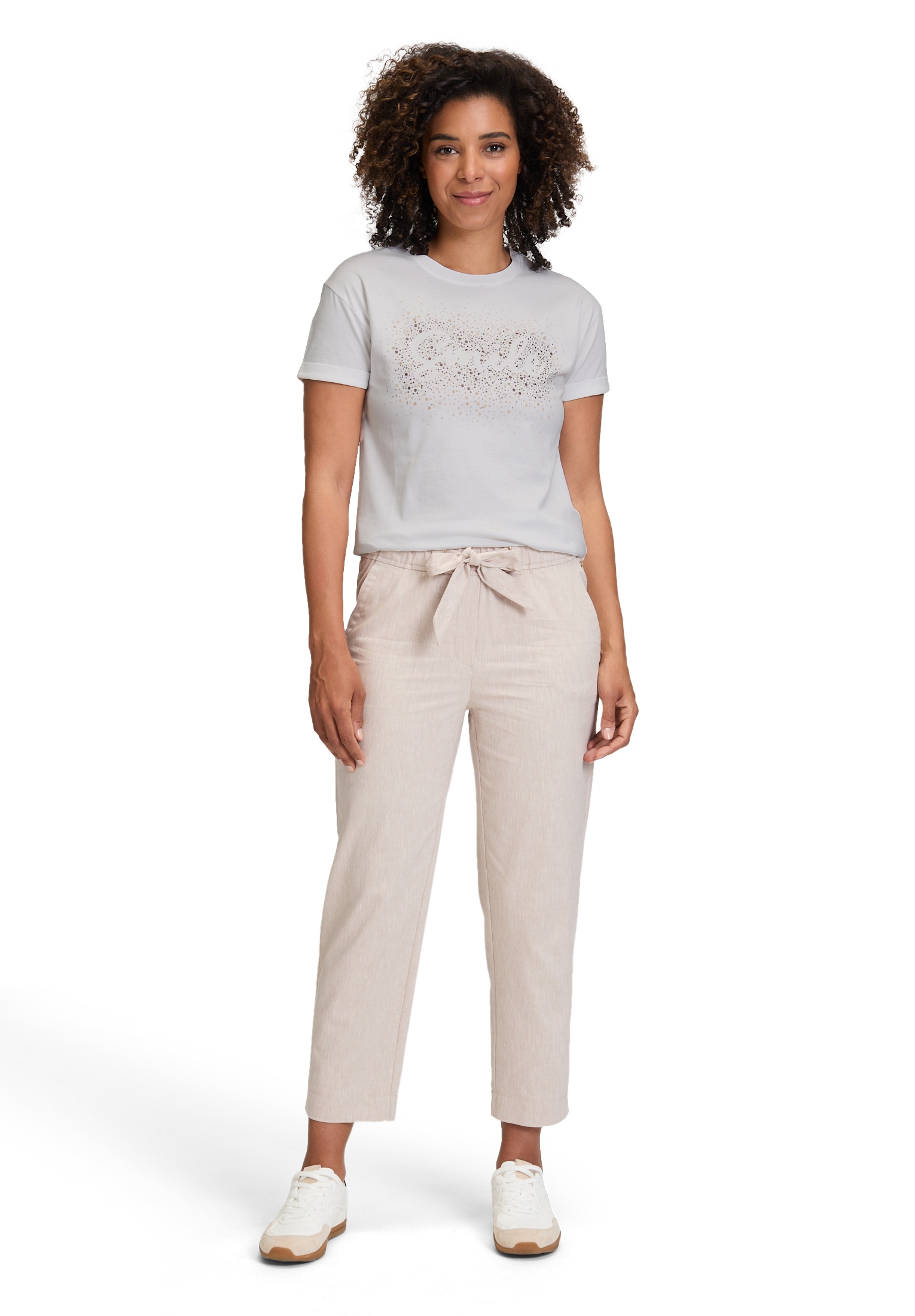 Betty&Co Kurzarmshirt »Betty & Co Casual-Shirt mit Aufdruck«, (1 tlg.), Glitzer