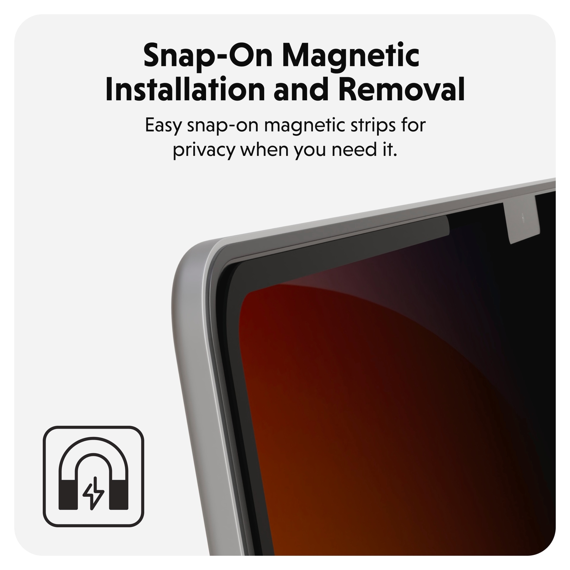 Targus Displayschutzglas »Magnetic Privacy Screen«, für Apple MacBook Pro 16, Blickschutzfolie, Schutzfolie, Bildschirmschutz, kratz- & stoßfest
