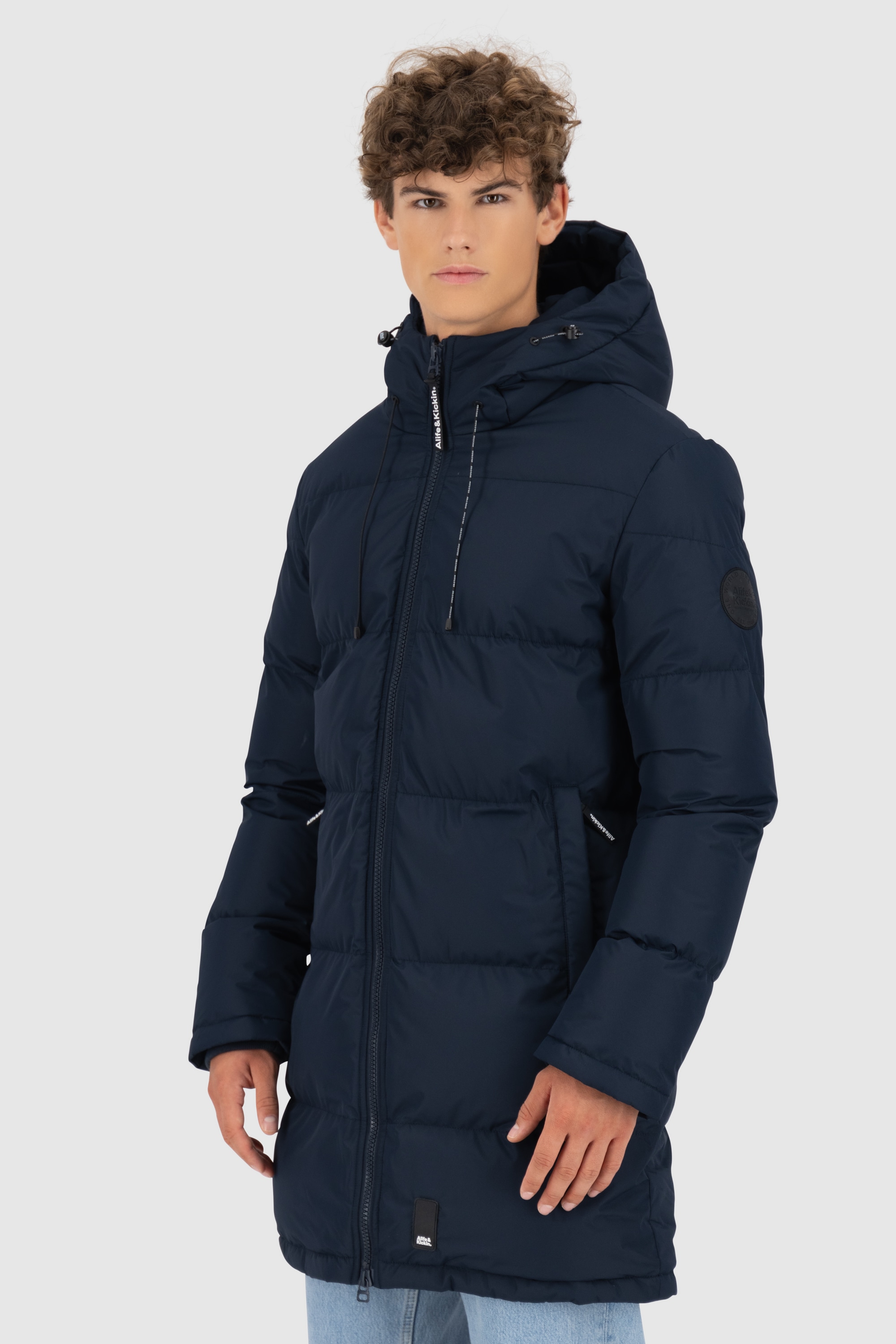 Alife & Kickin Winterjacke »Herren TimonAK A«, Lange Jacke mit gefütterter Kapuze in gerader Passform