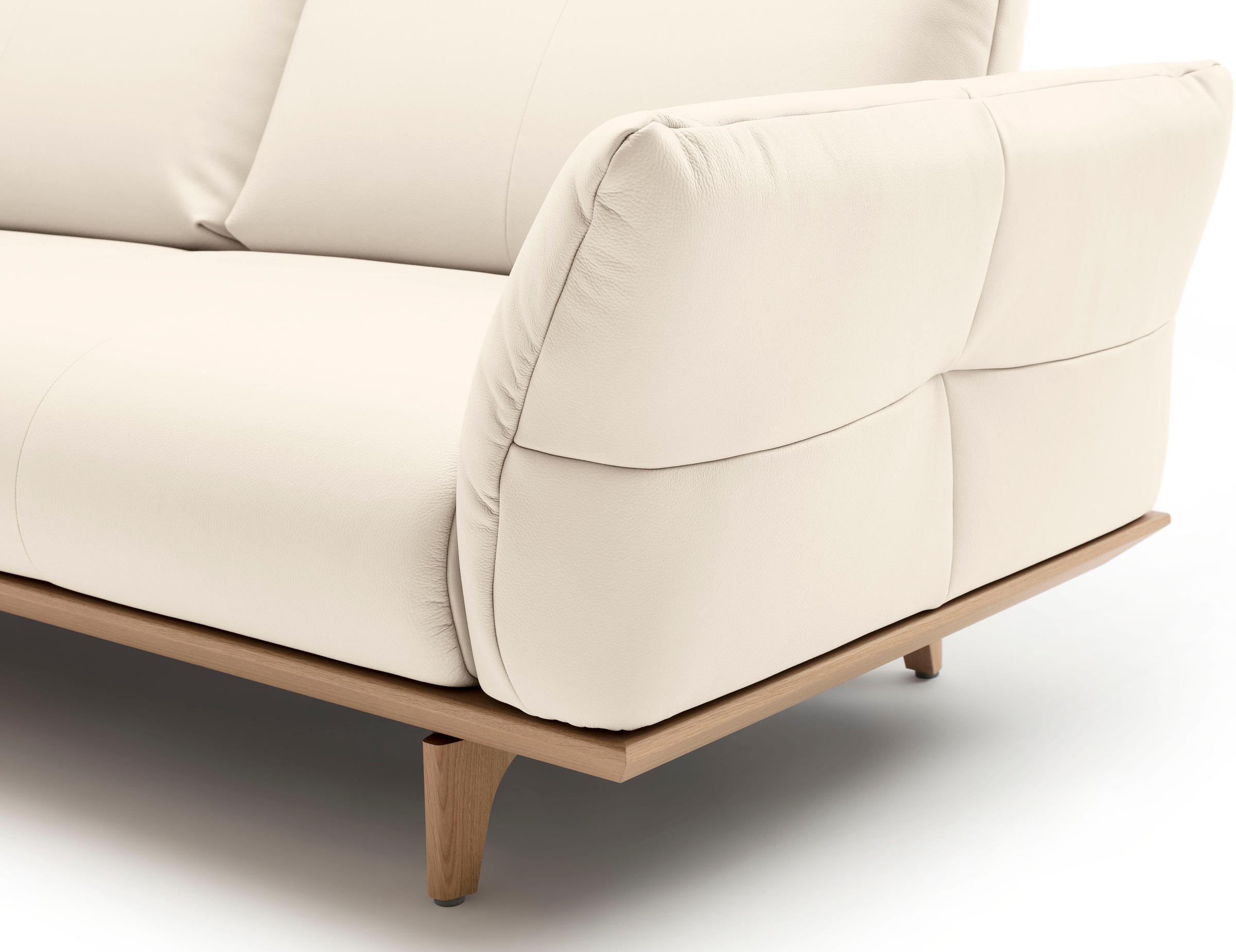 hülsta sofa 3,5-Sitzer »hs.460«, Sockel in Eiche, Füße Eiche natur, Breite 228 cm