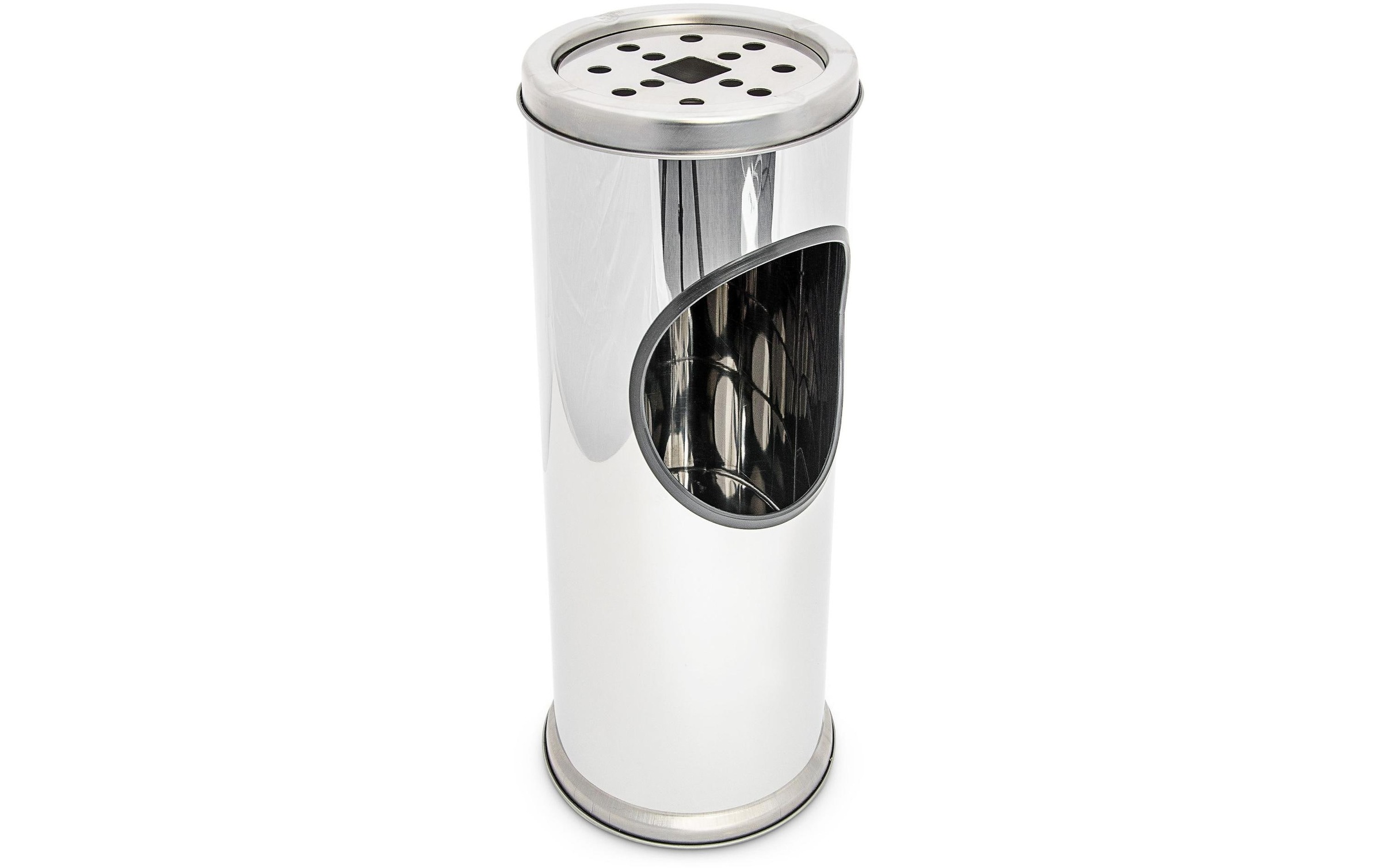 relaxdays Aschenbecher »aus Edelstahl Silber« 2 Behälter