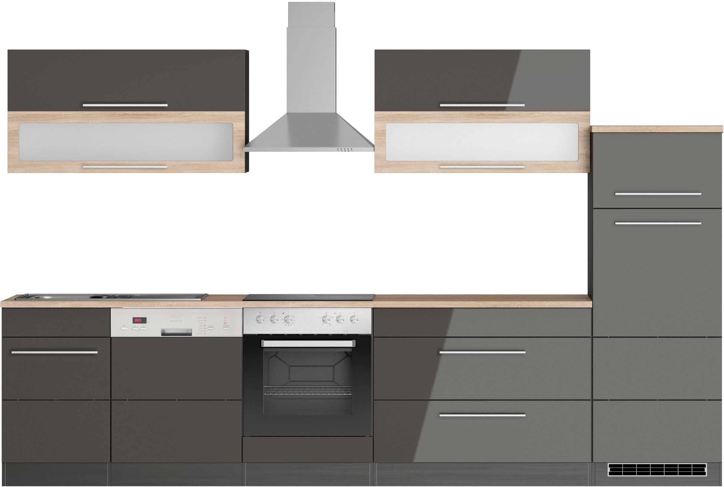 KOCHSTATION Küchenzeile "KS-Wien" Breite 330 cm, wahlweise mit E-Geräten günstig online kaufen